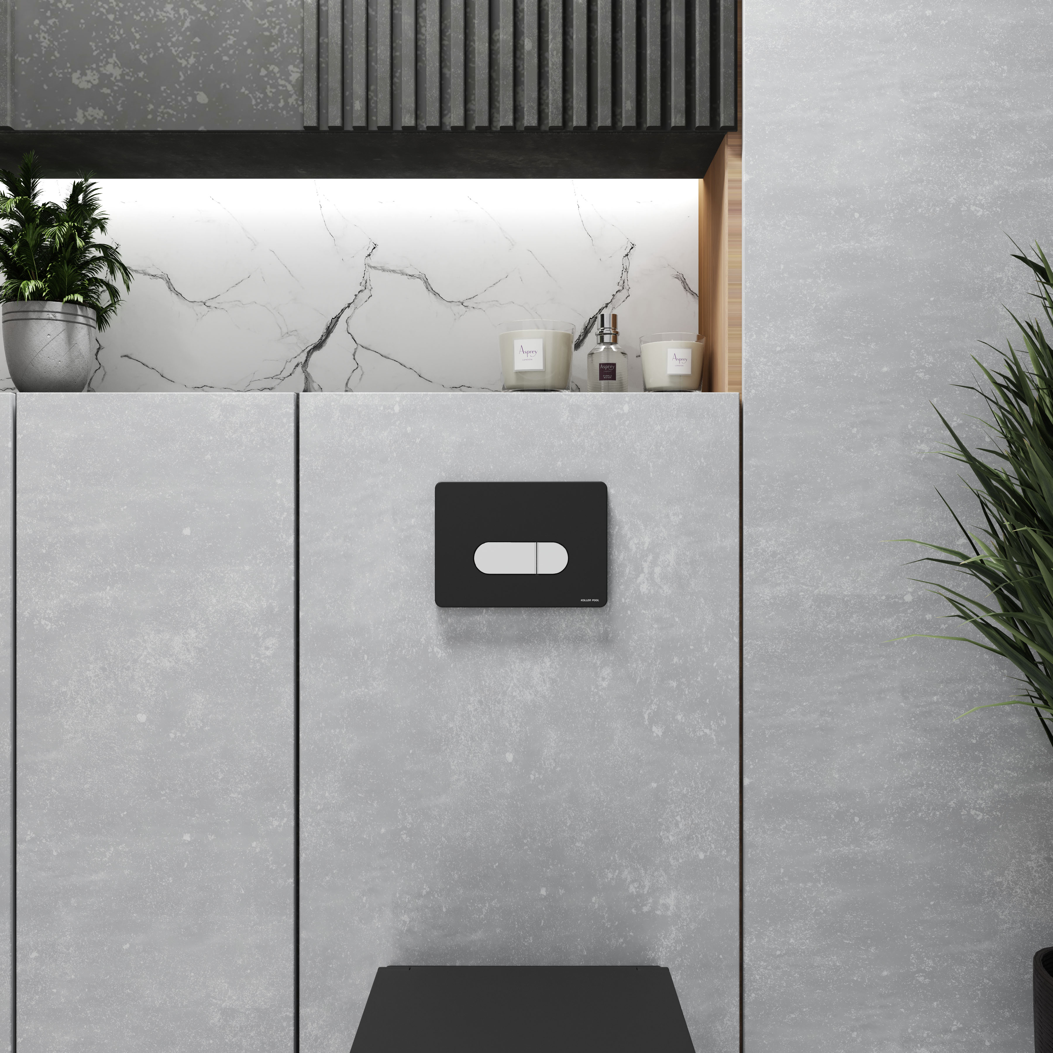 Orion Cosmo панель змиву чорний/хром