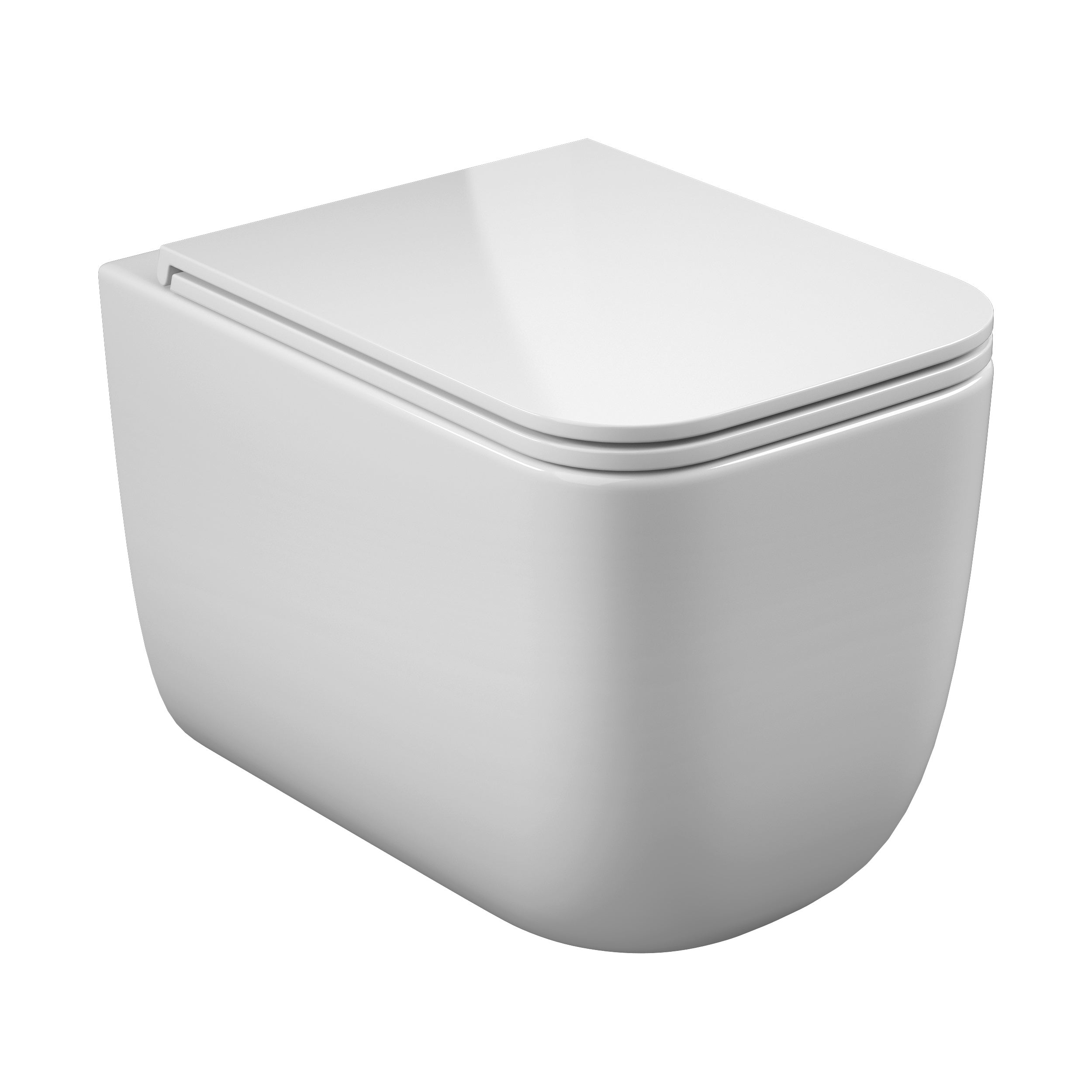 Kvadro Start wall-hung toilet with Soft-close seat, Tornado flush