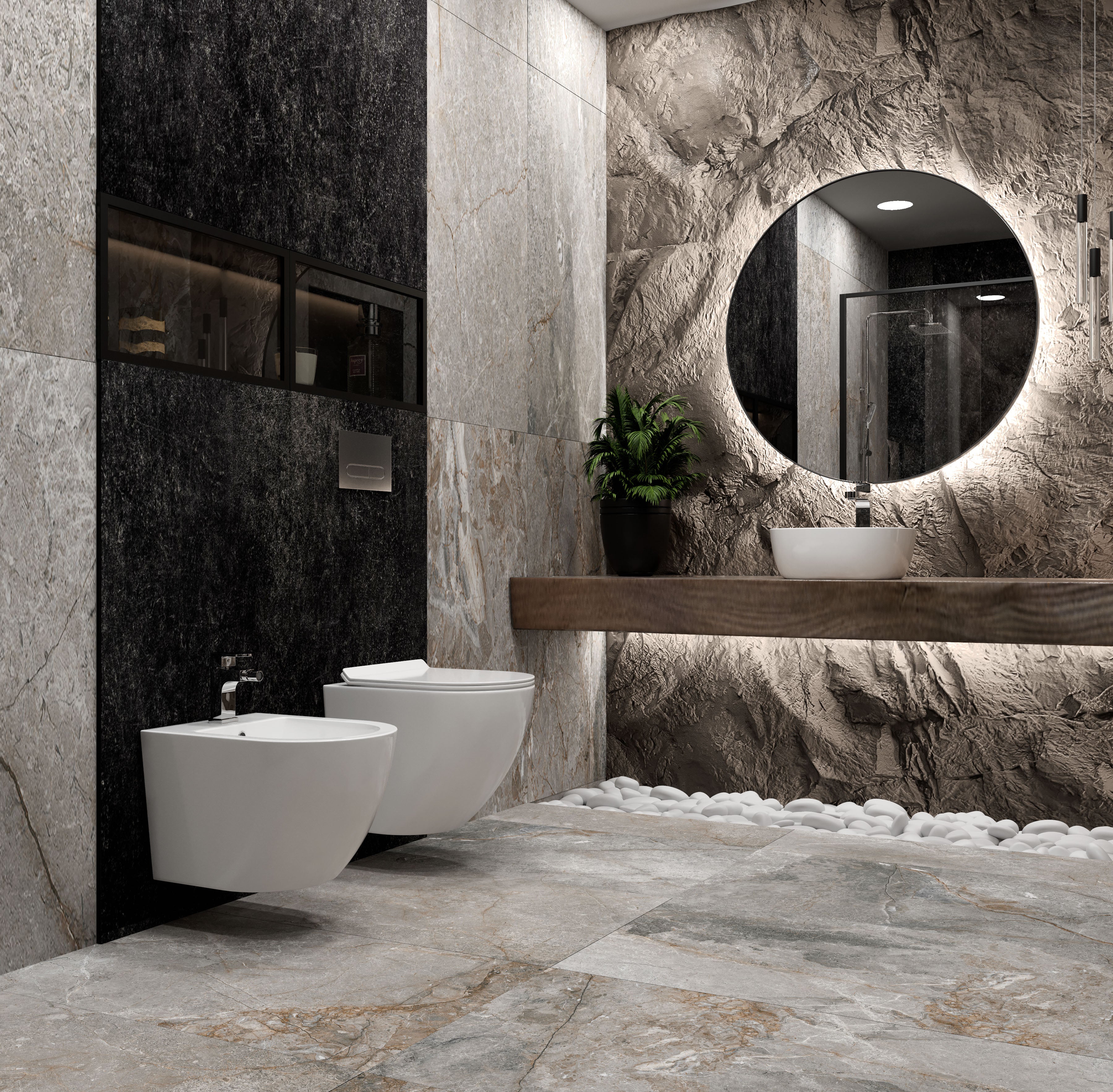 Round Smart wall-hung bidet
