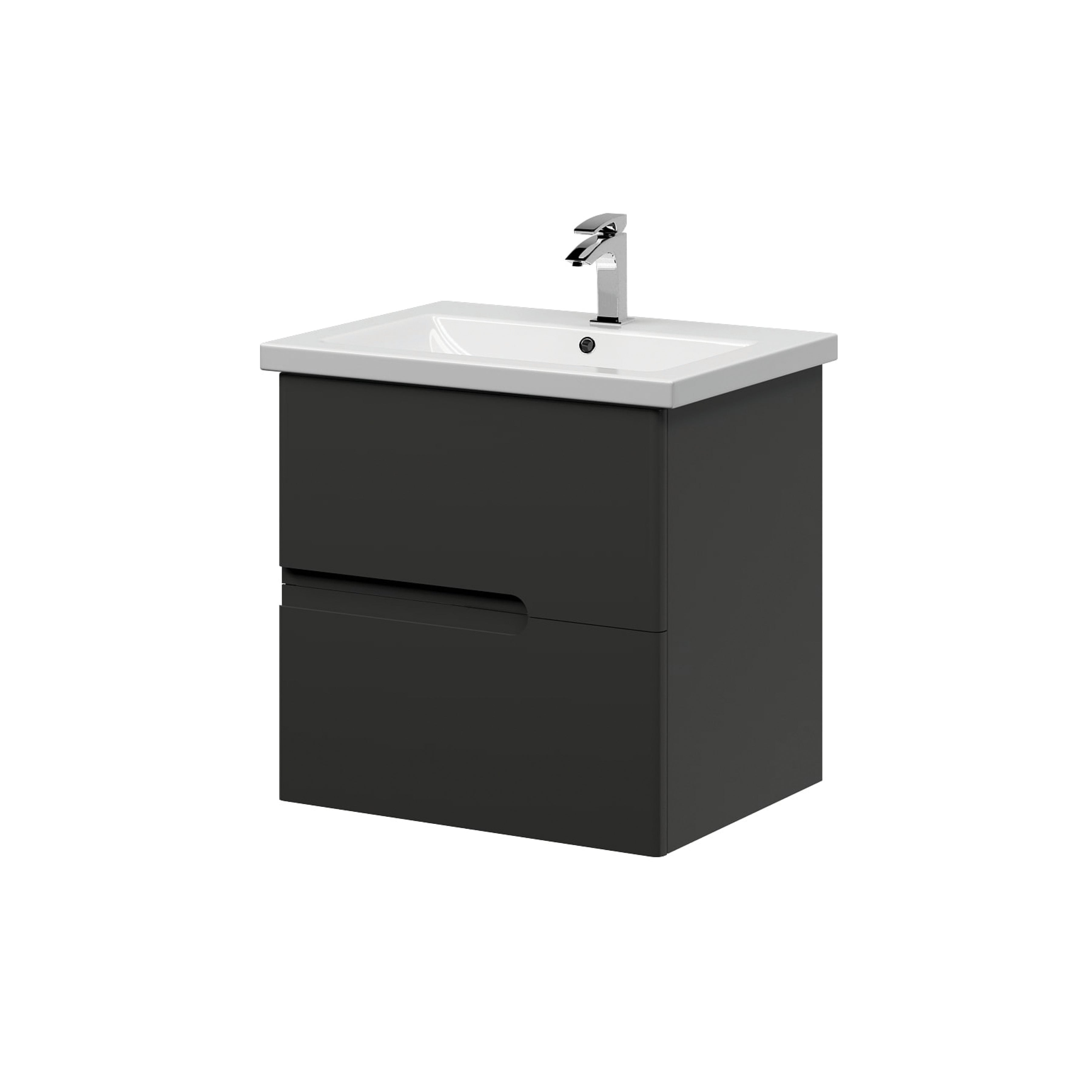 Konzolová skříňka Grace 600 (grafit matný) s umyvadlem