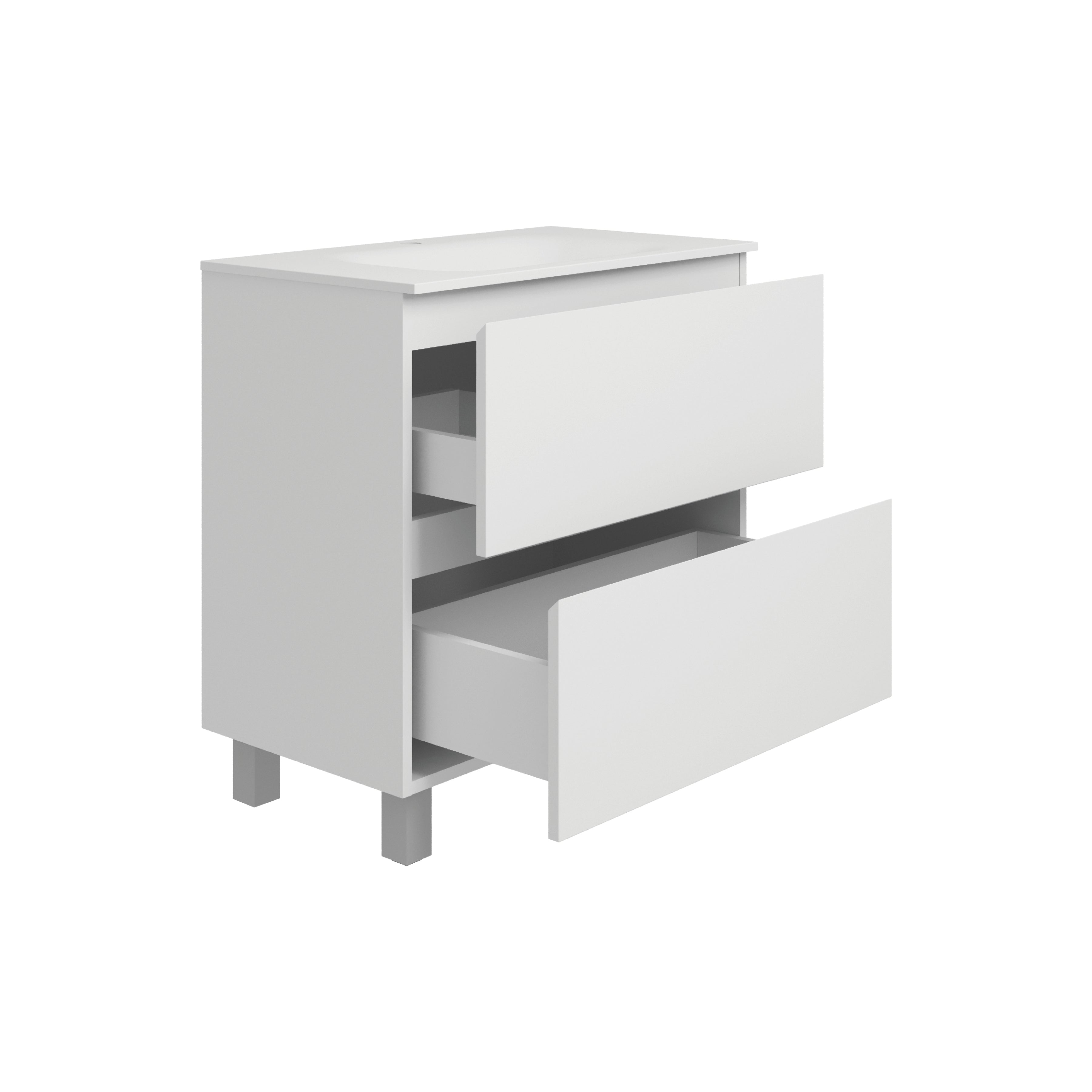 Stojící skříňka Edge New 800 (bílá) s umyvadlem