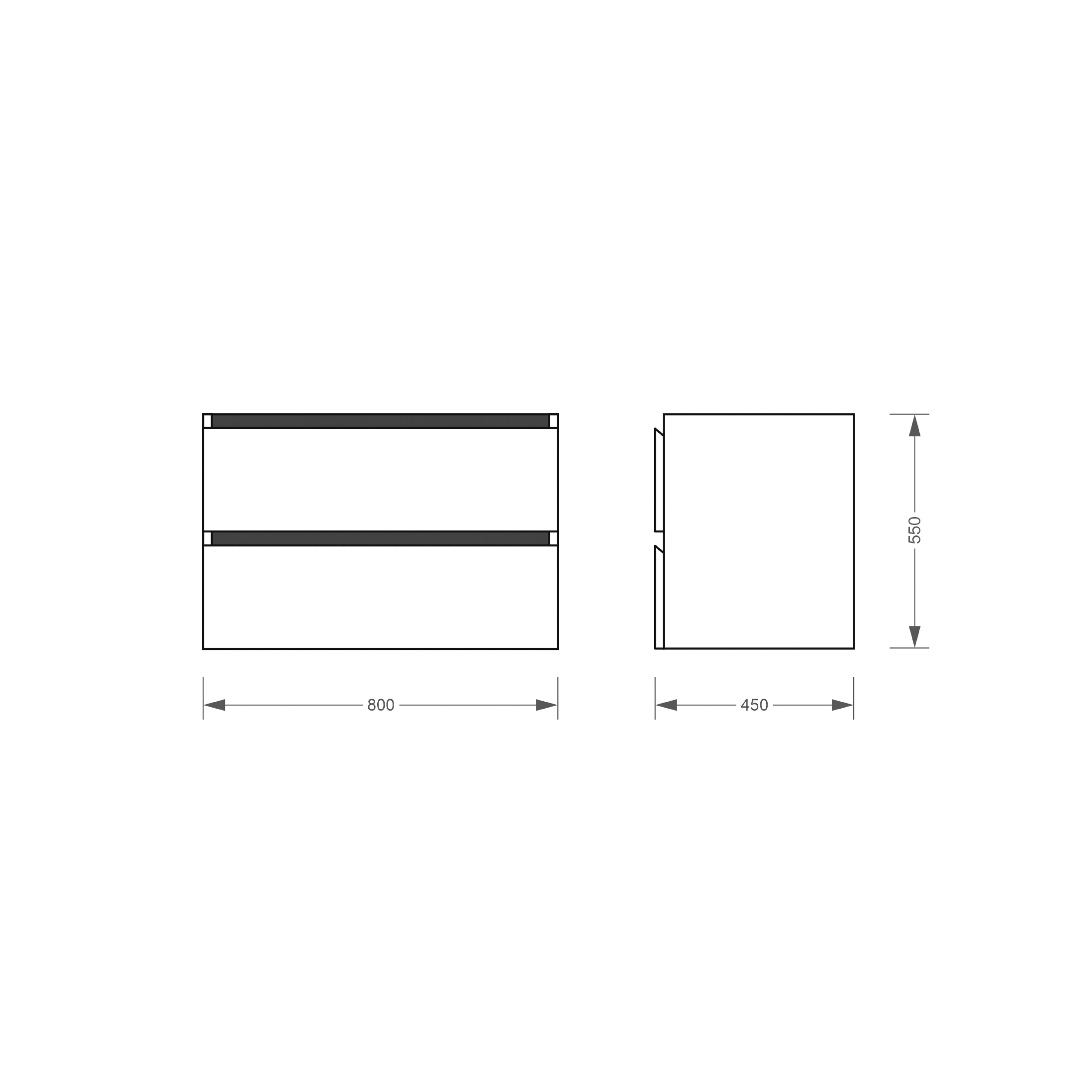 Orion 800 mueble suspendido con lavabo (blanco)