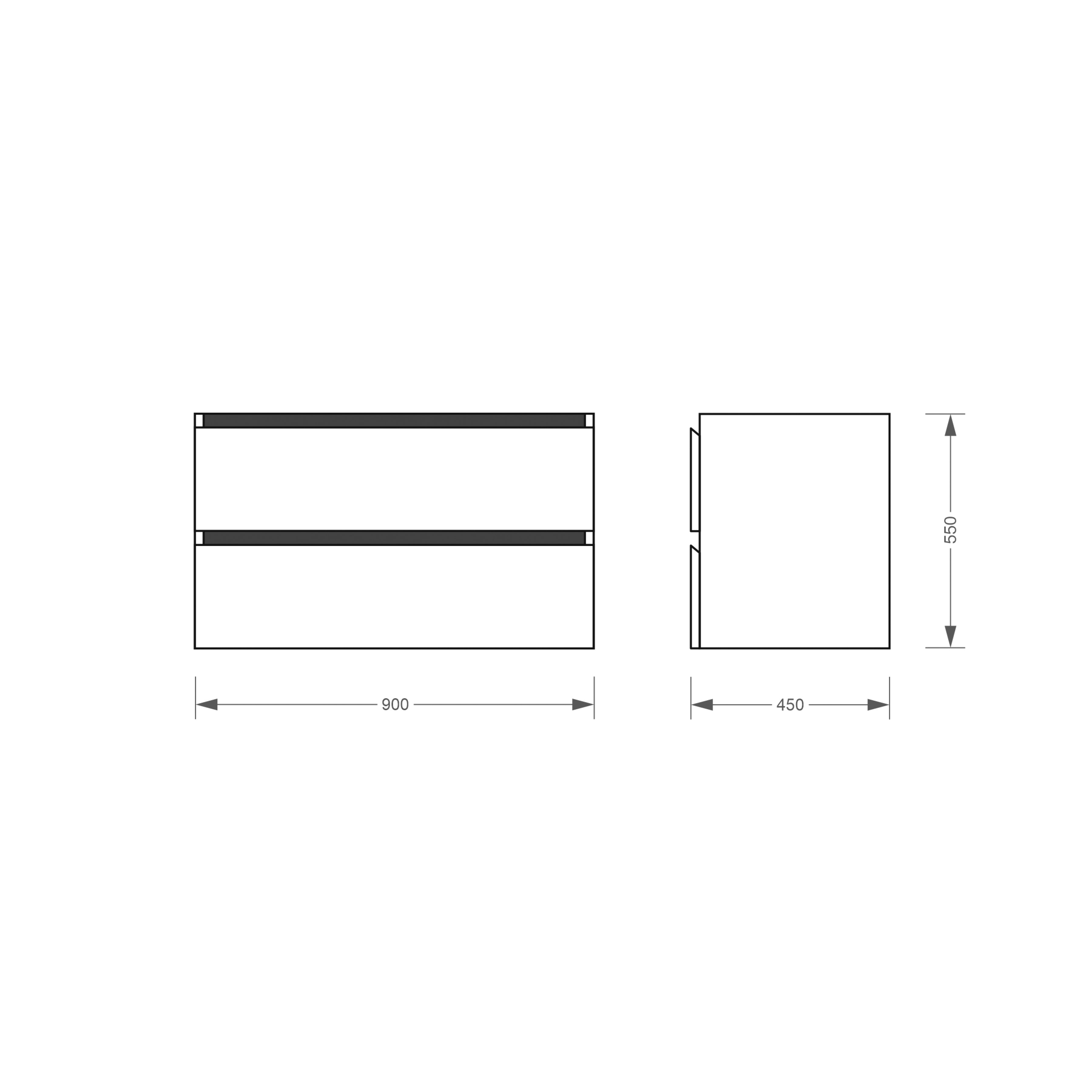 Orion 900 mueble suspendido con lavabo (blanco)