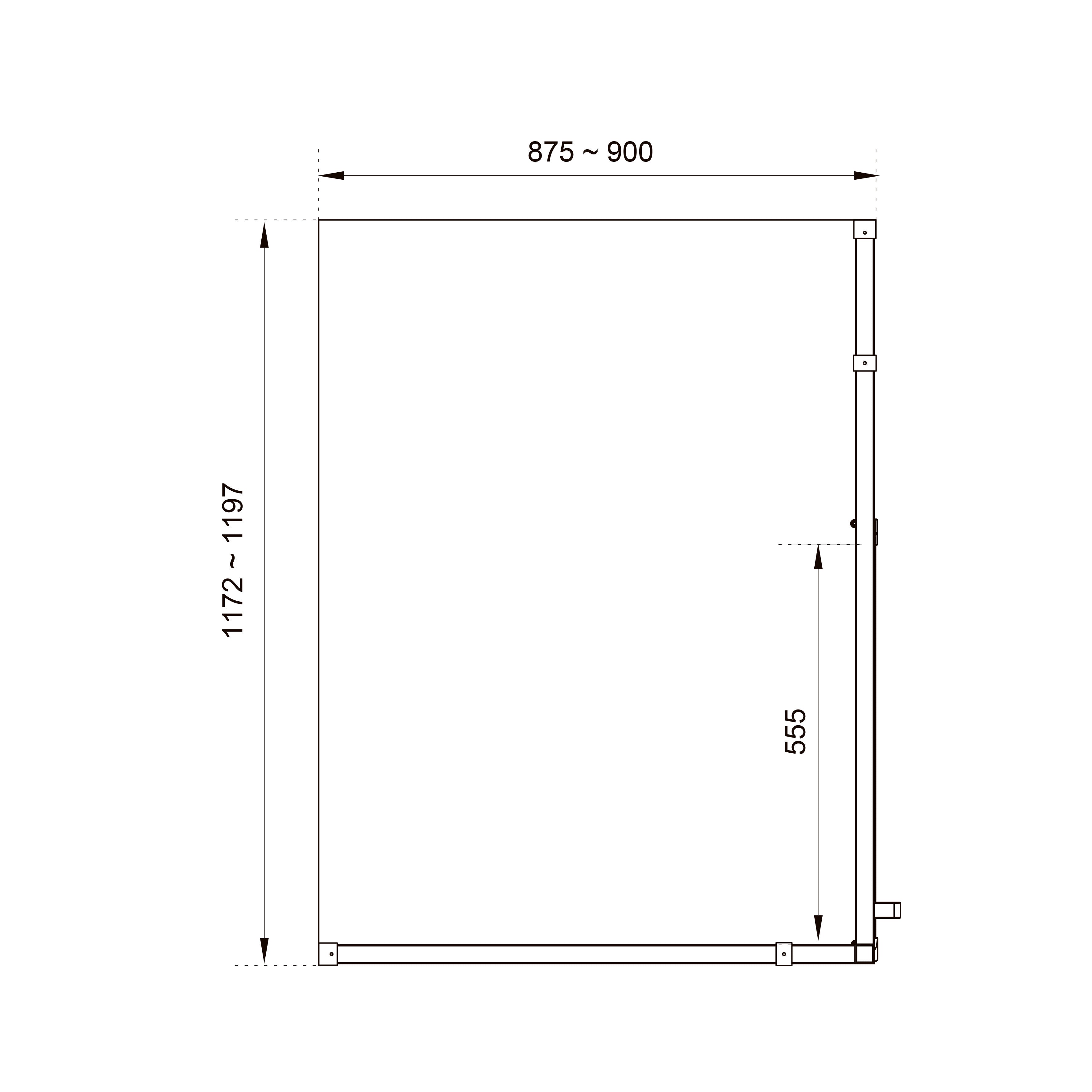 AQP120CC Cabina de ducha rectangular Aqua Pro Cromo 1200x900x1950, cristal 6mm clear (puertas abatibles)