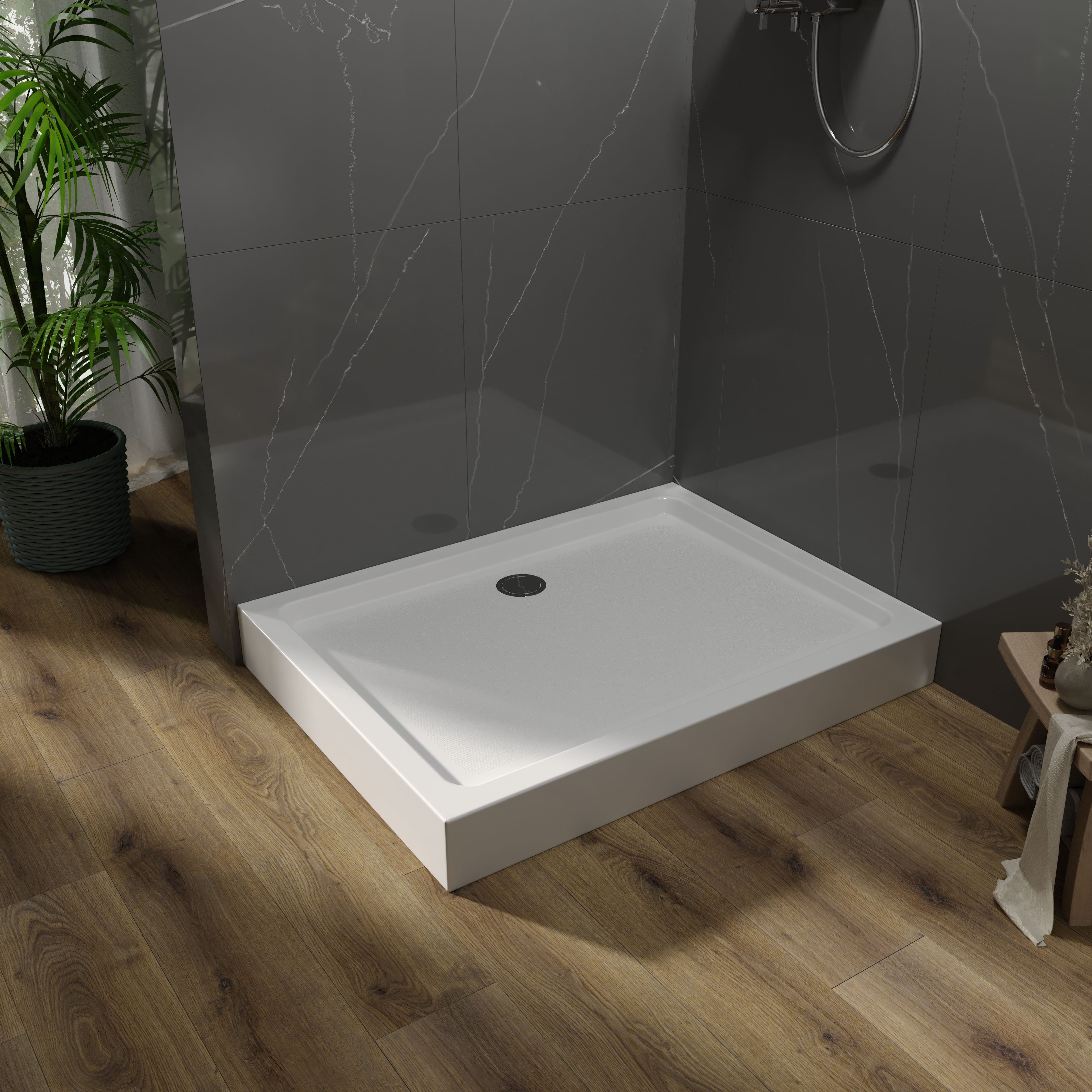 Style acrylic shower tray 120x90x15 rectangular