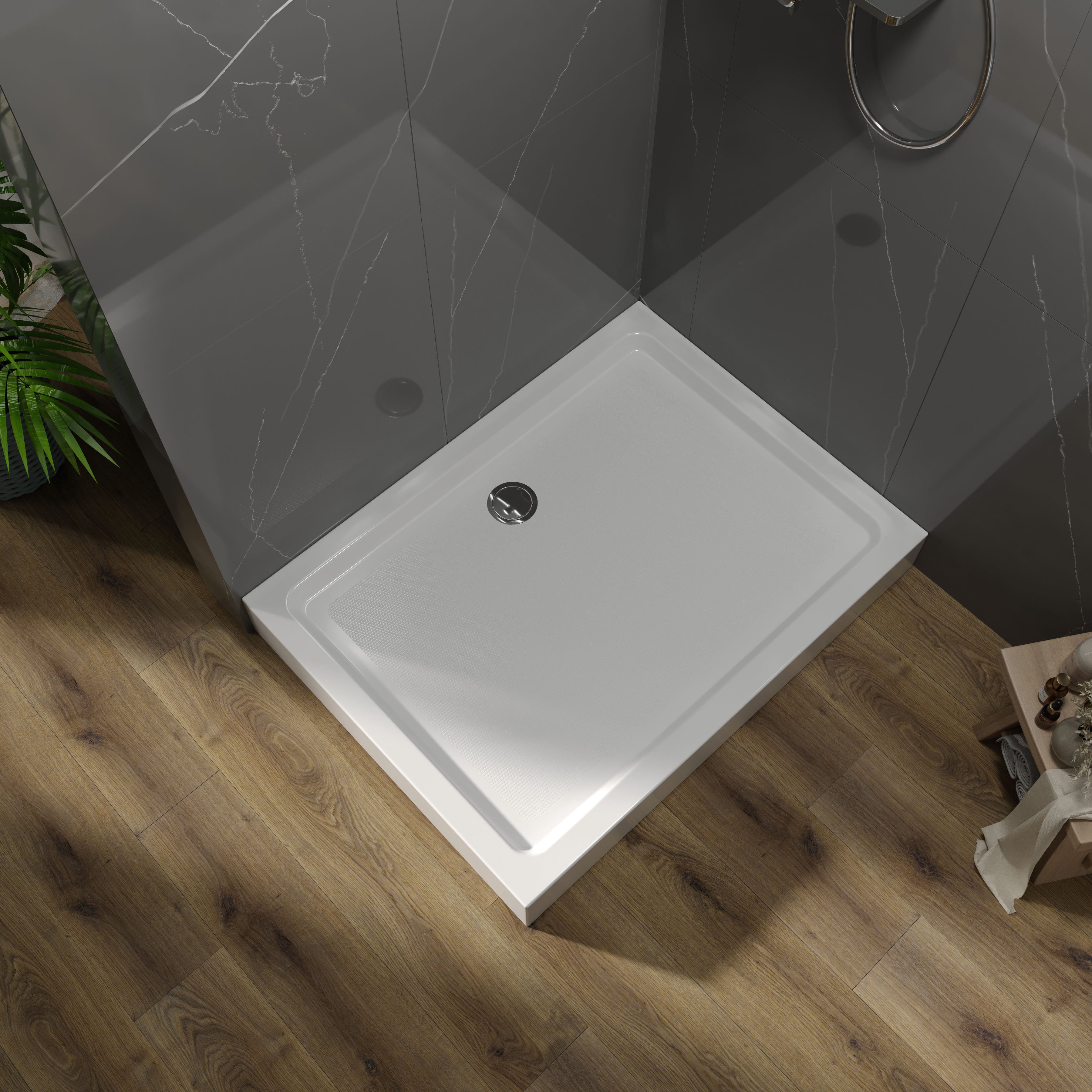 Style acrylic shower tray 120x90x15 rectangular