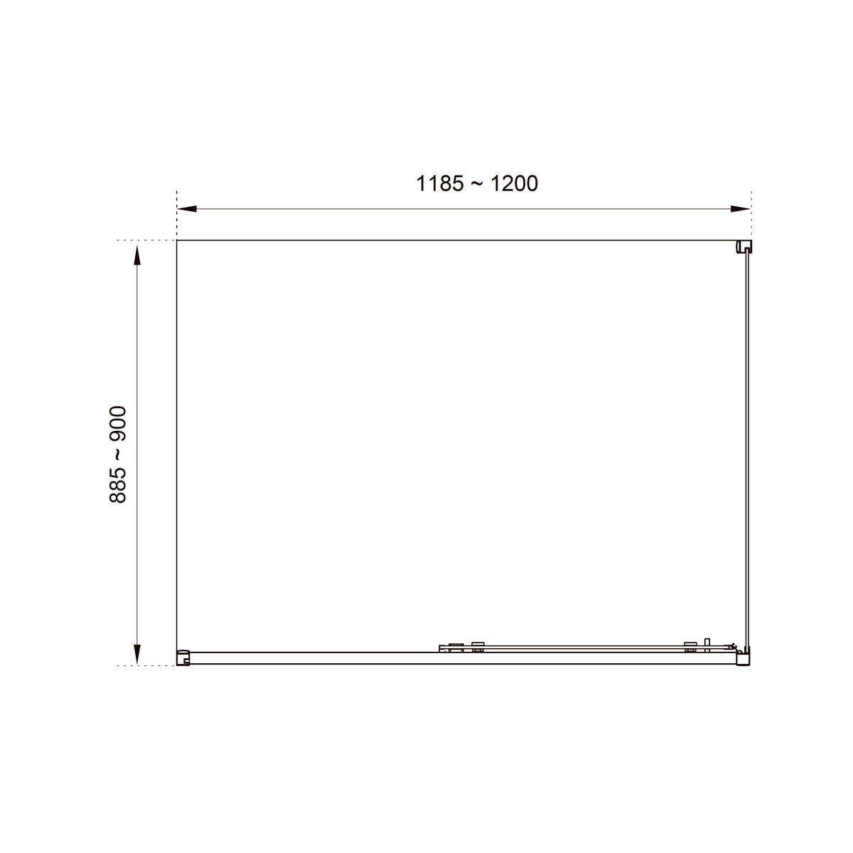 AQPD12+BLC Душова кабіна Koller Pool AQUA PRO прямокутна slim Black matt 1200x900x1950 мм скло 6мм прозоре (двері розсувні)