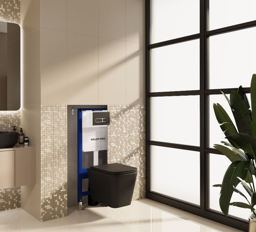 Aqua Line installation for wall-hung toilet