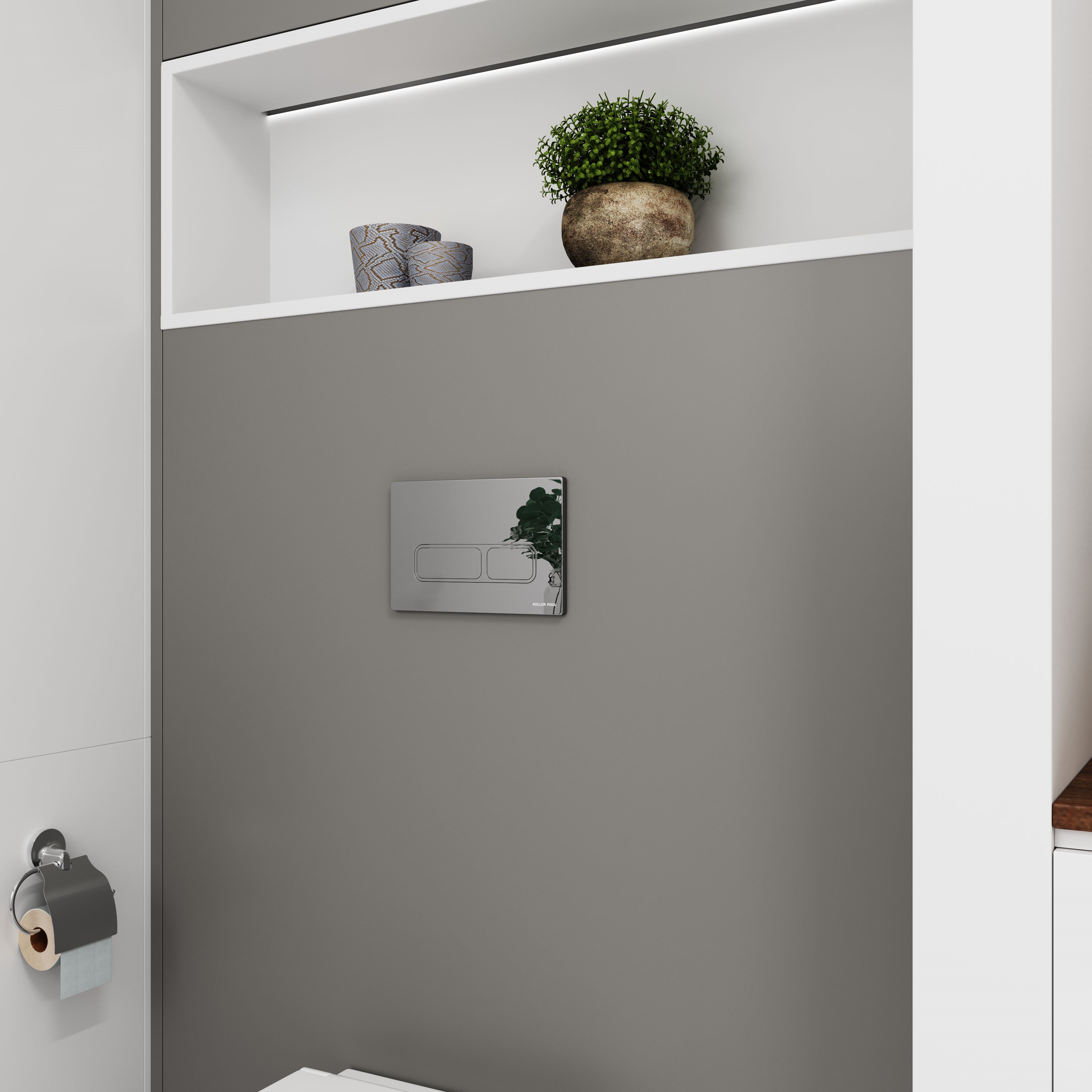 Edge przycisk spłukujący chrom połysk