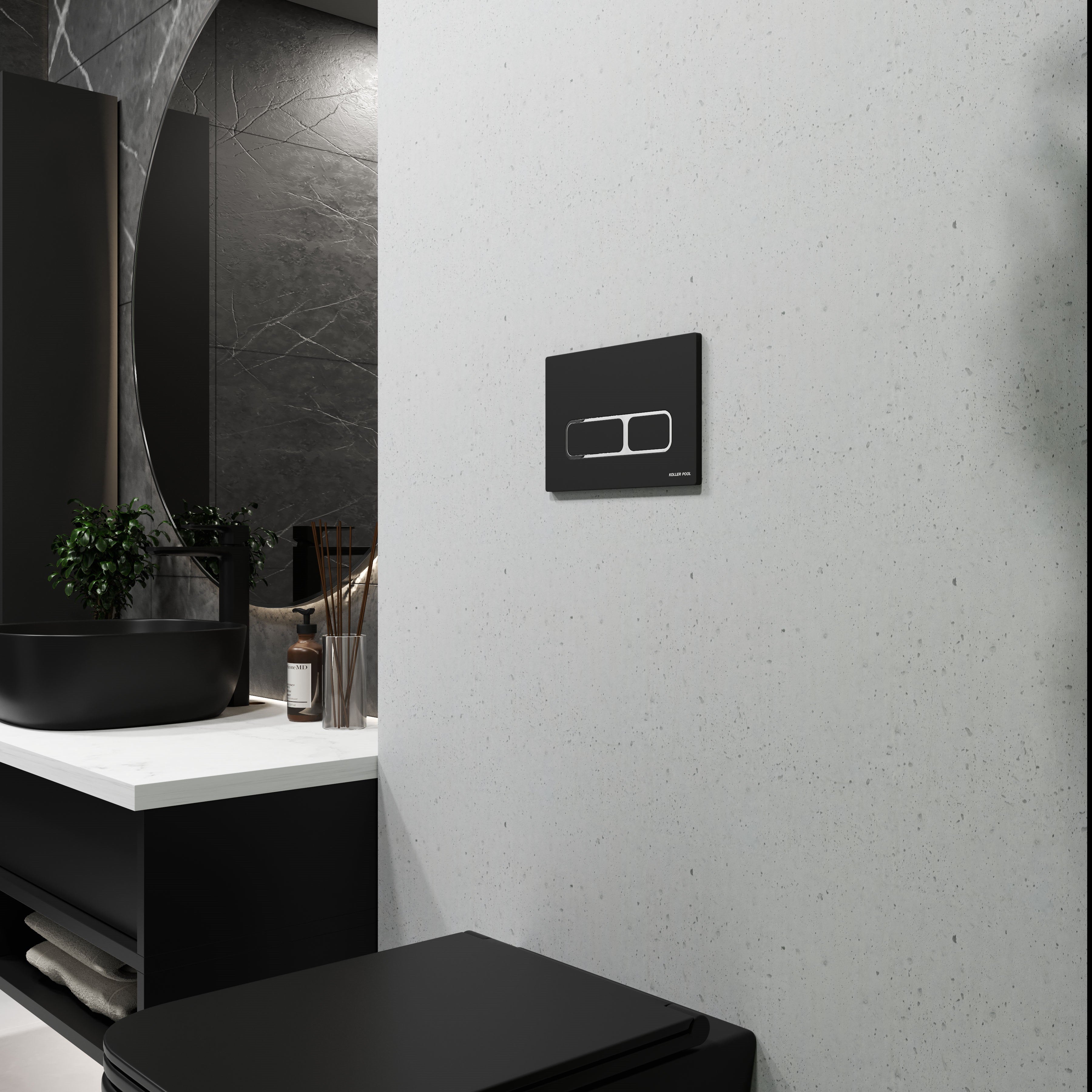 Edge Betätigungsplatte Schwarz