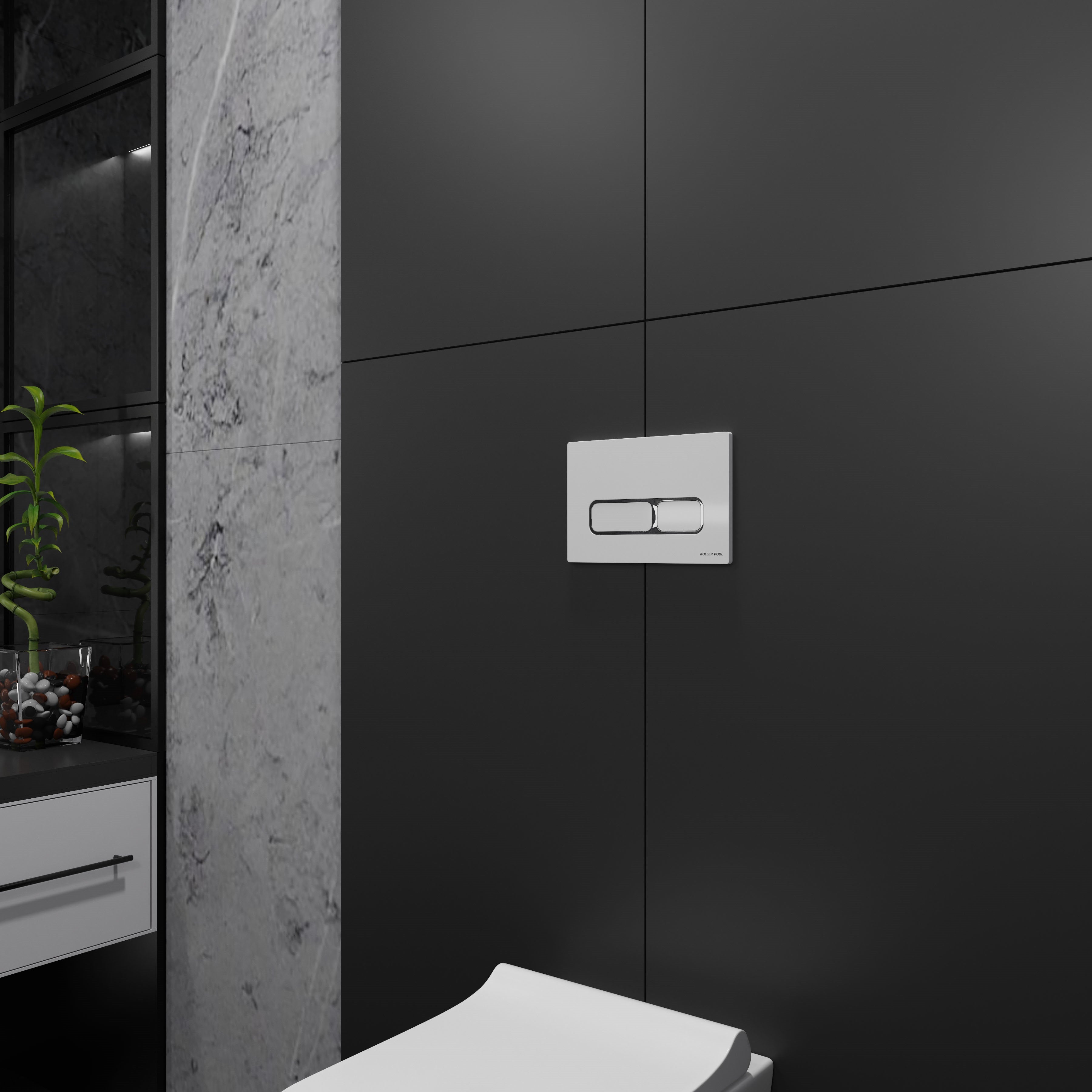 Edge flush panel white