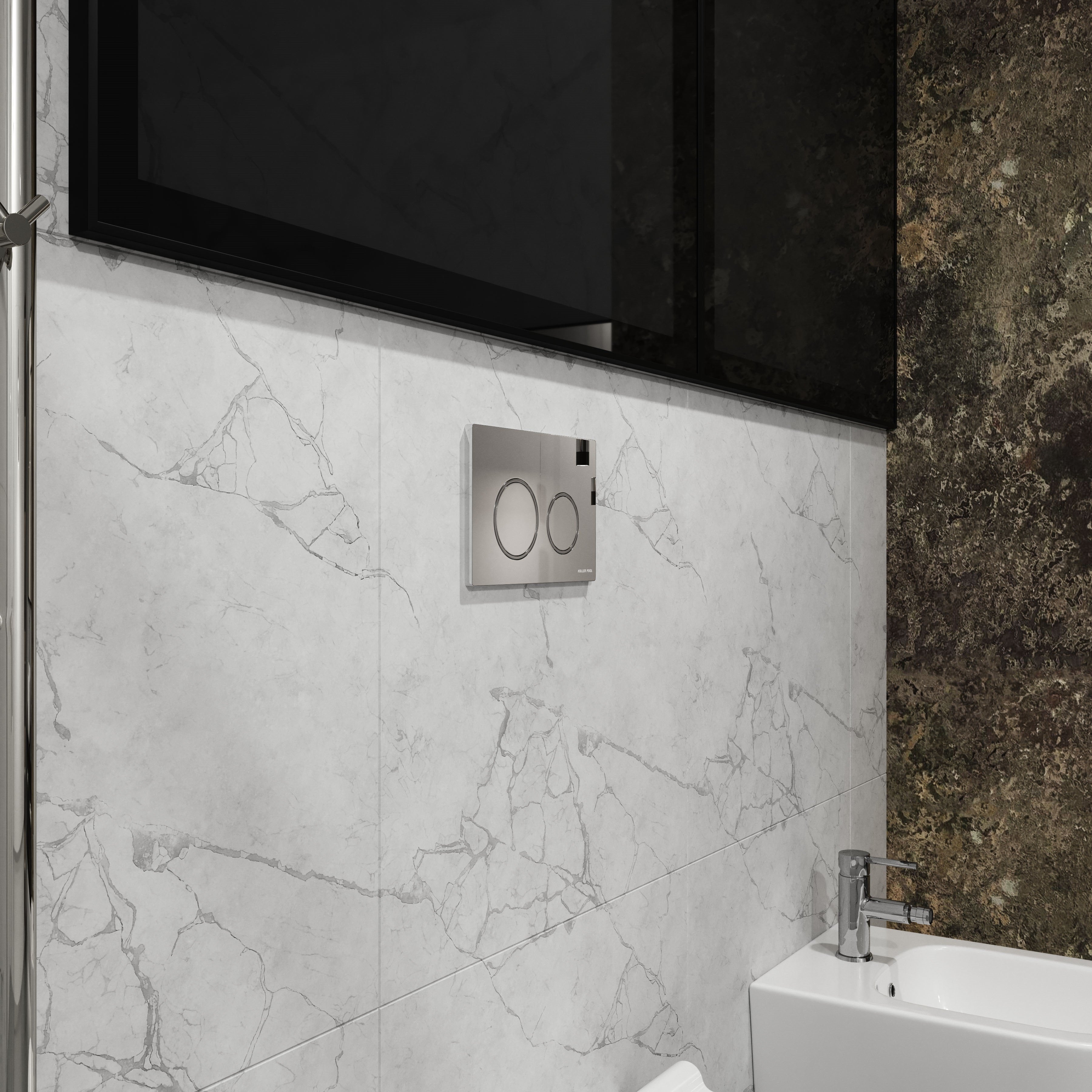 Twist placa de accionamiento cromo brillante