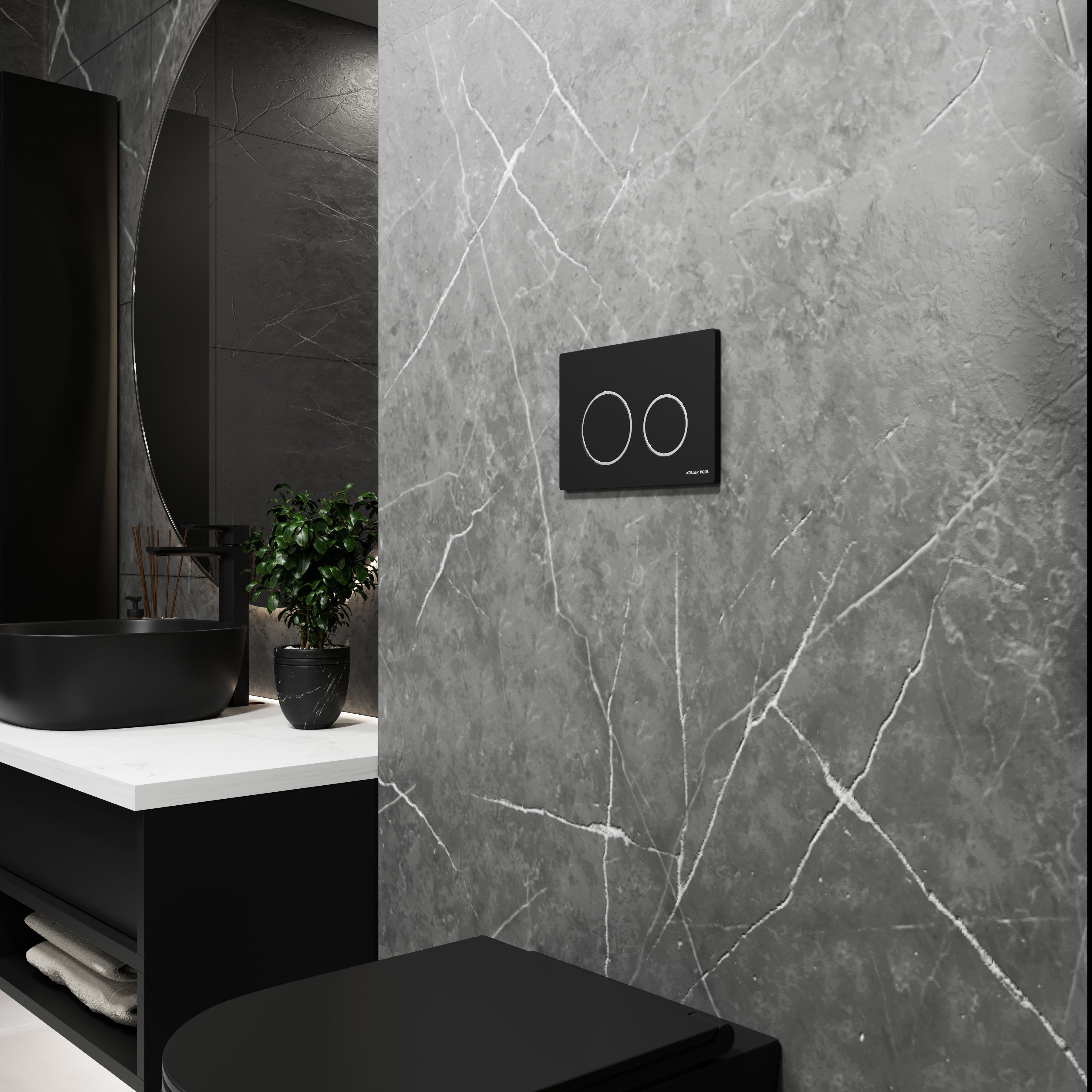 TWIST панель змиву чорна