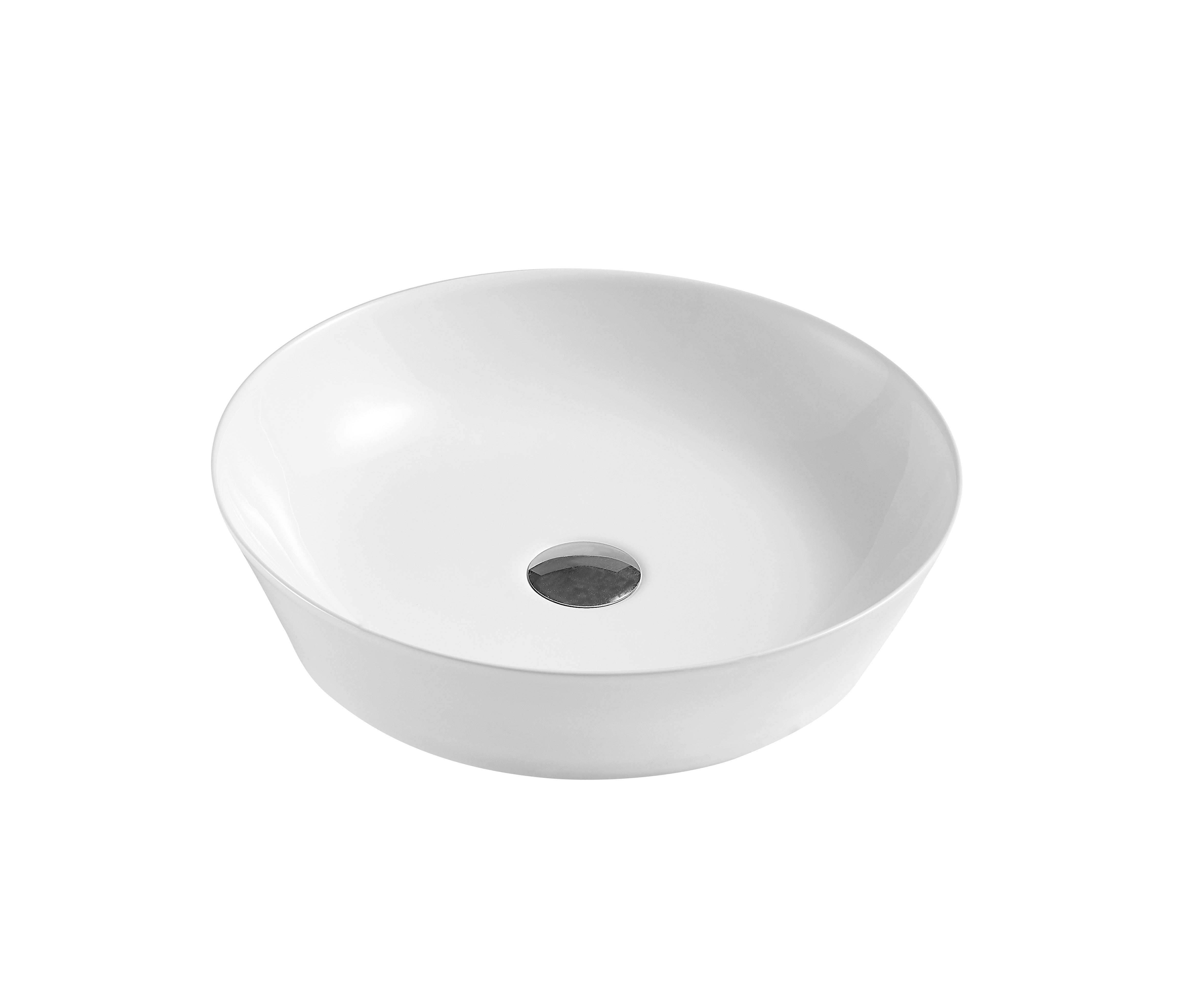 Round Pro countertop washbasin, 43.5x43.5cm