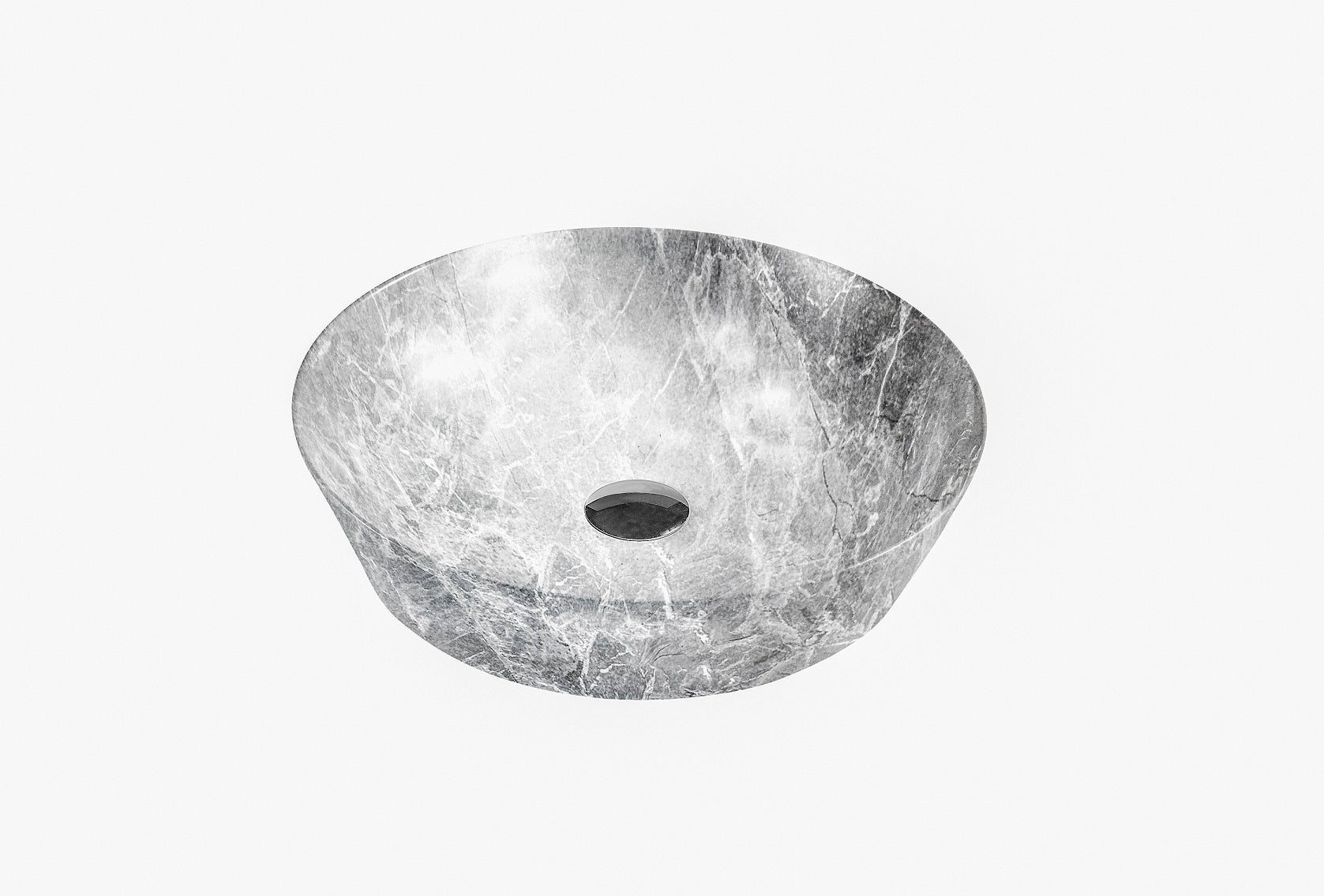 Round Pro countertop washbasin, light grey, 43.5x43.5cm
