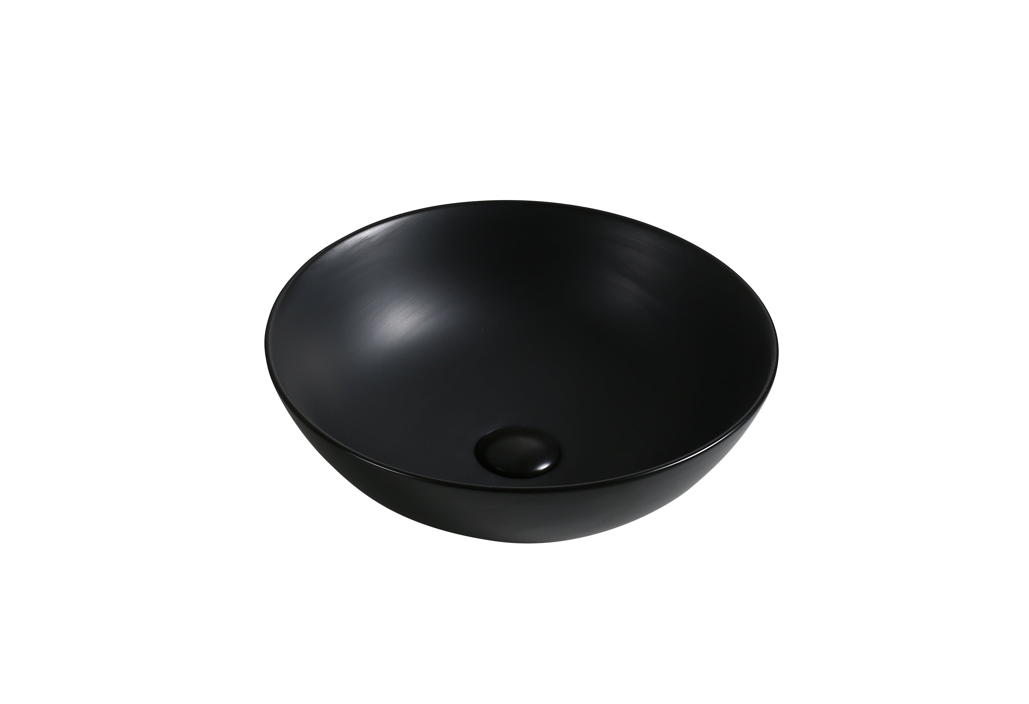 Aqua countertop washbasin, matte black, 40x40cm