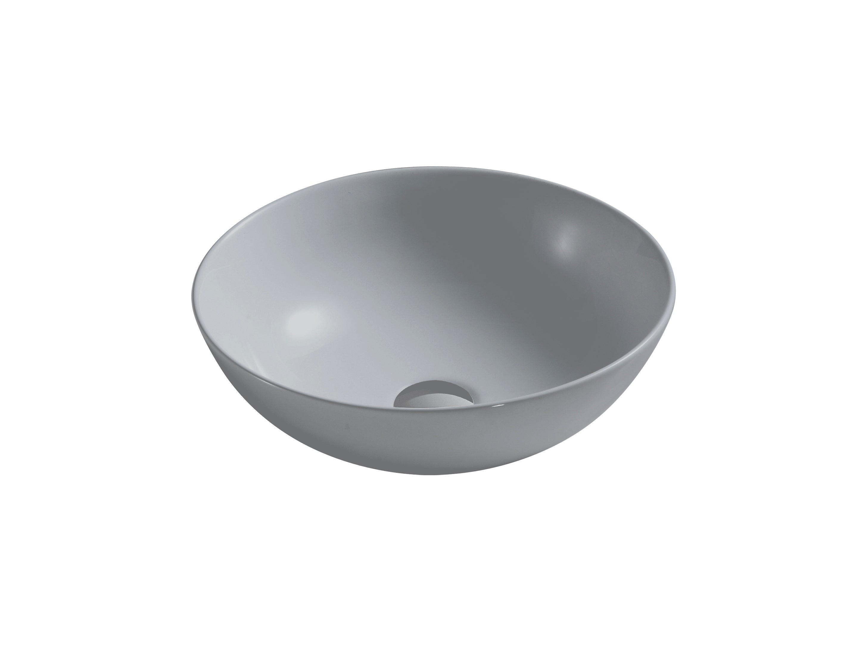 Aqua countertop washbasin, matte grey, 40x40cm