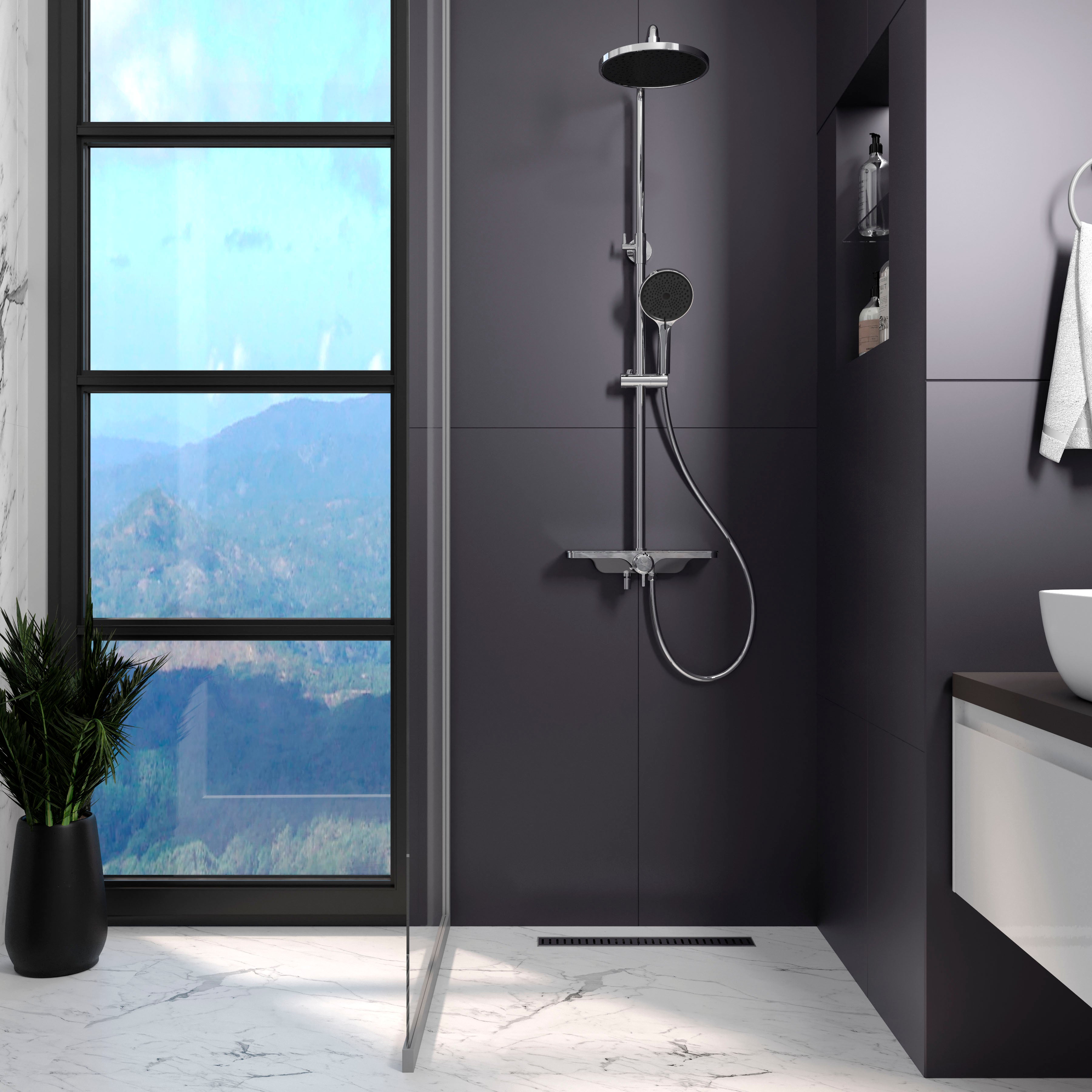 Трап лінійний AQUA 50cм та решіткою Line