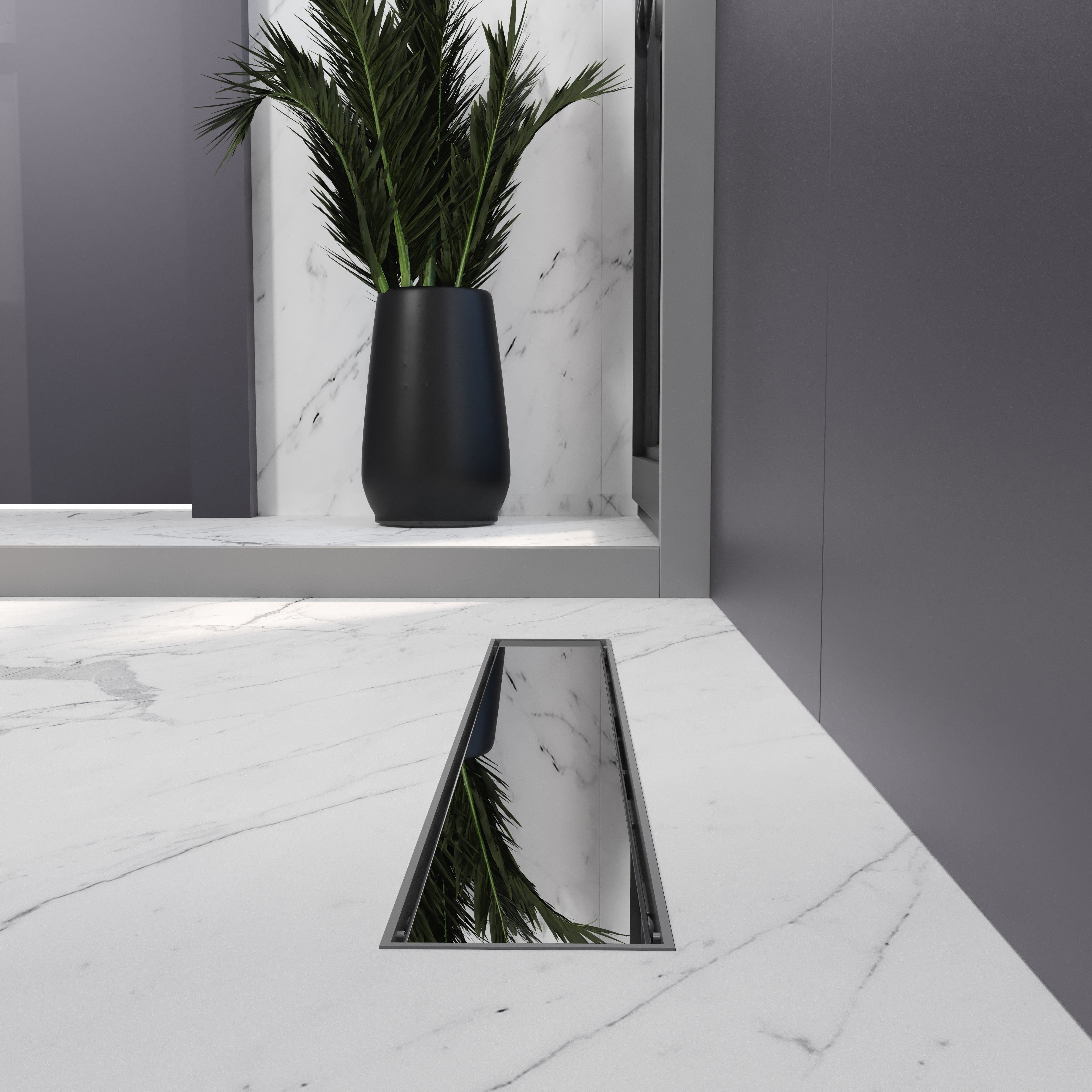 Трап лінійний AQUA 50cм та решіткою Grace