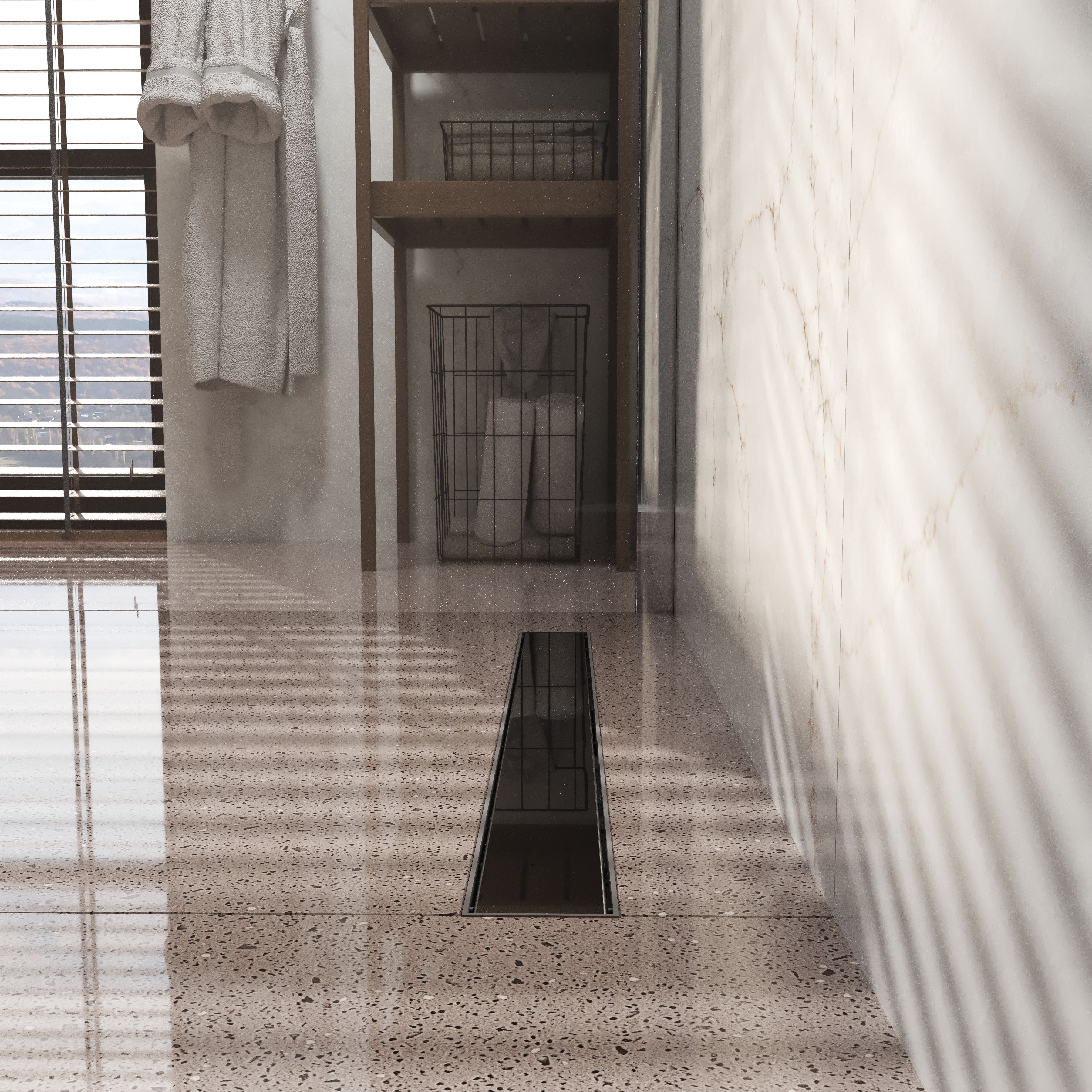 Aqua shower drain 70cm with Grace grid