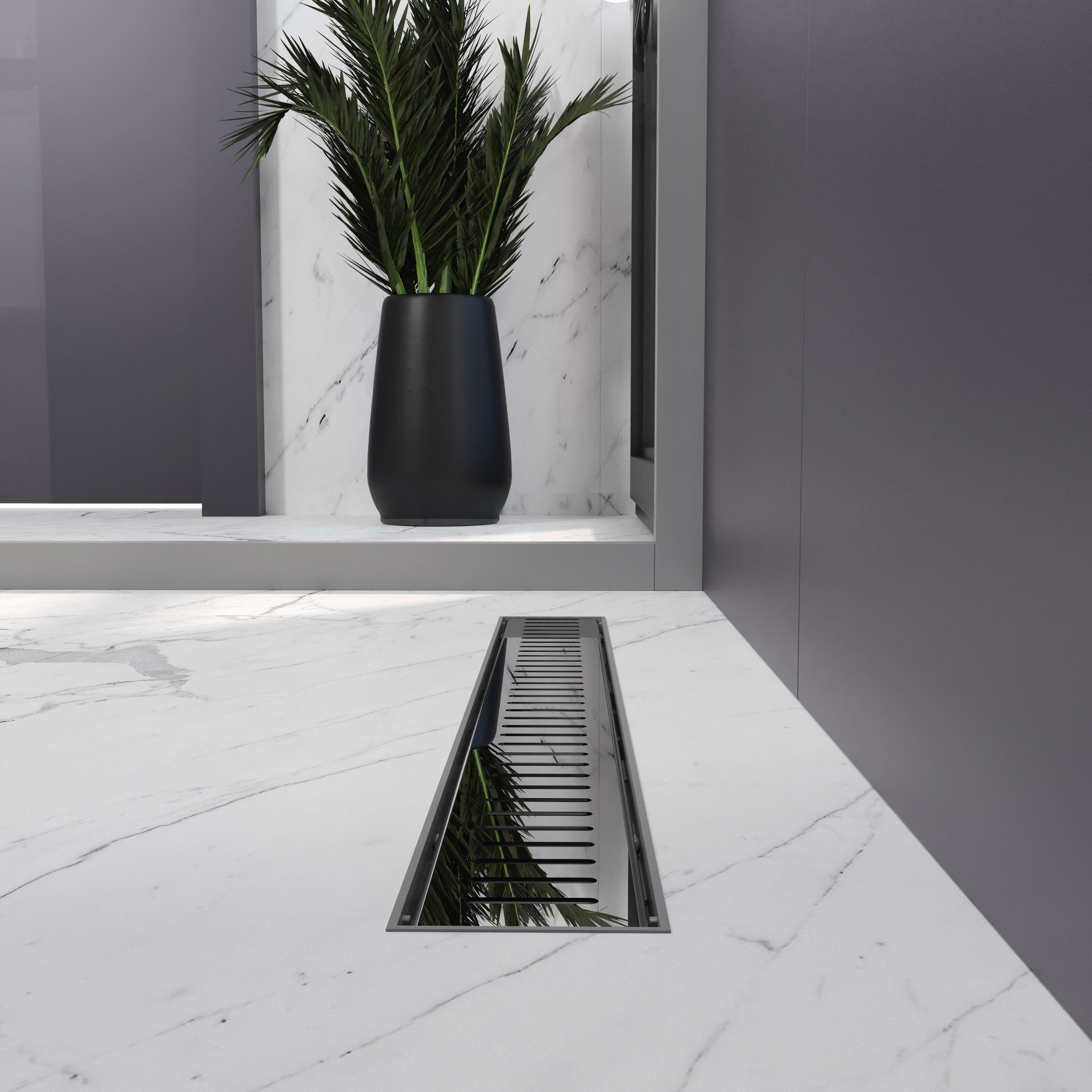 Трап лінійний AQUA 60cм та решіткою Line