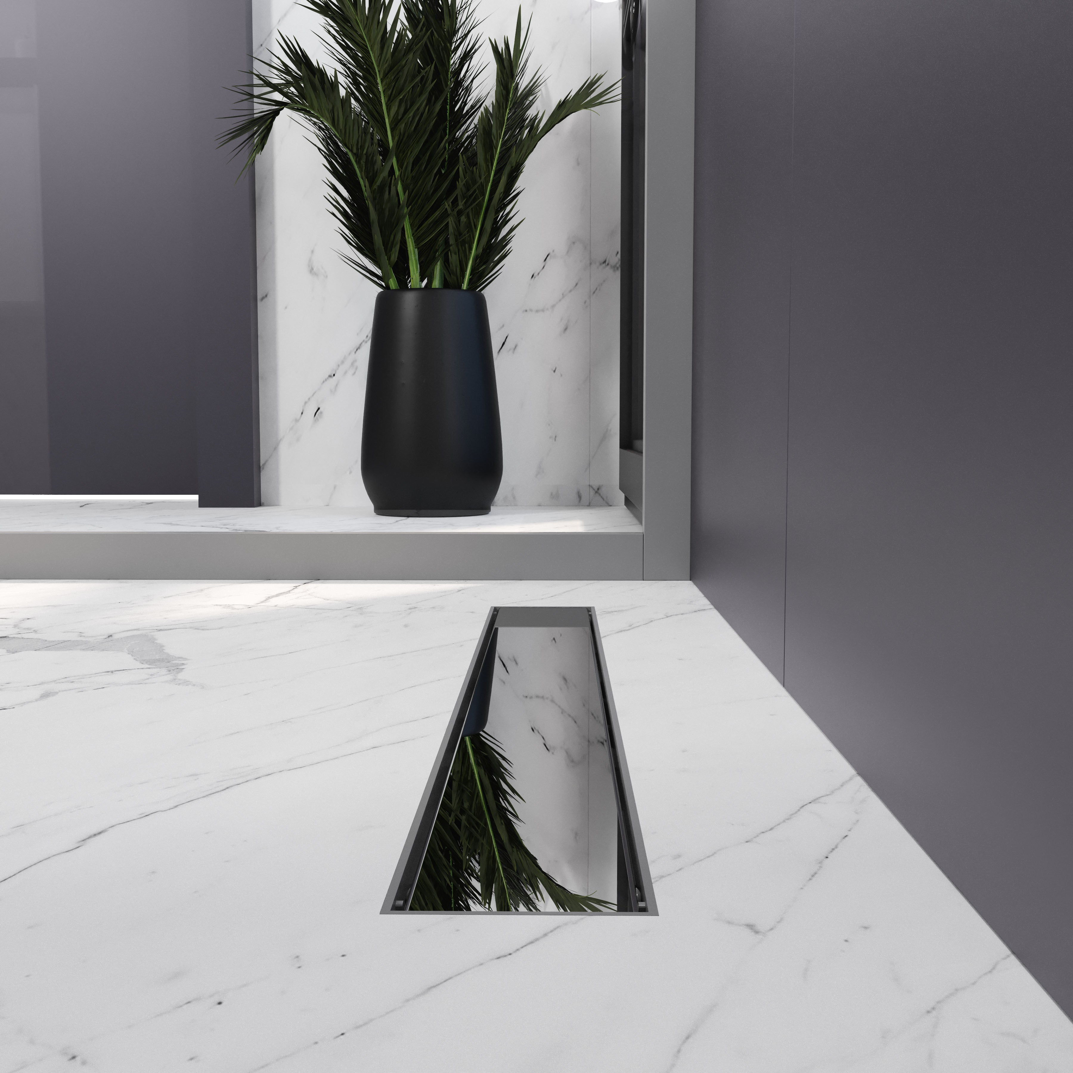 Трап лінійний AQUA 60cм та решіткою Grace