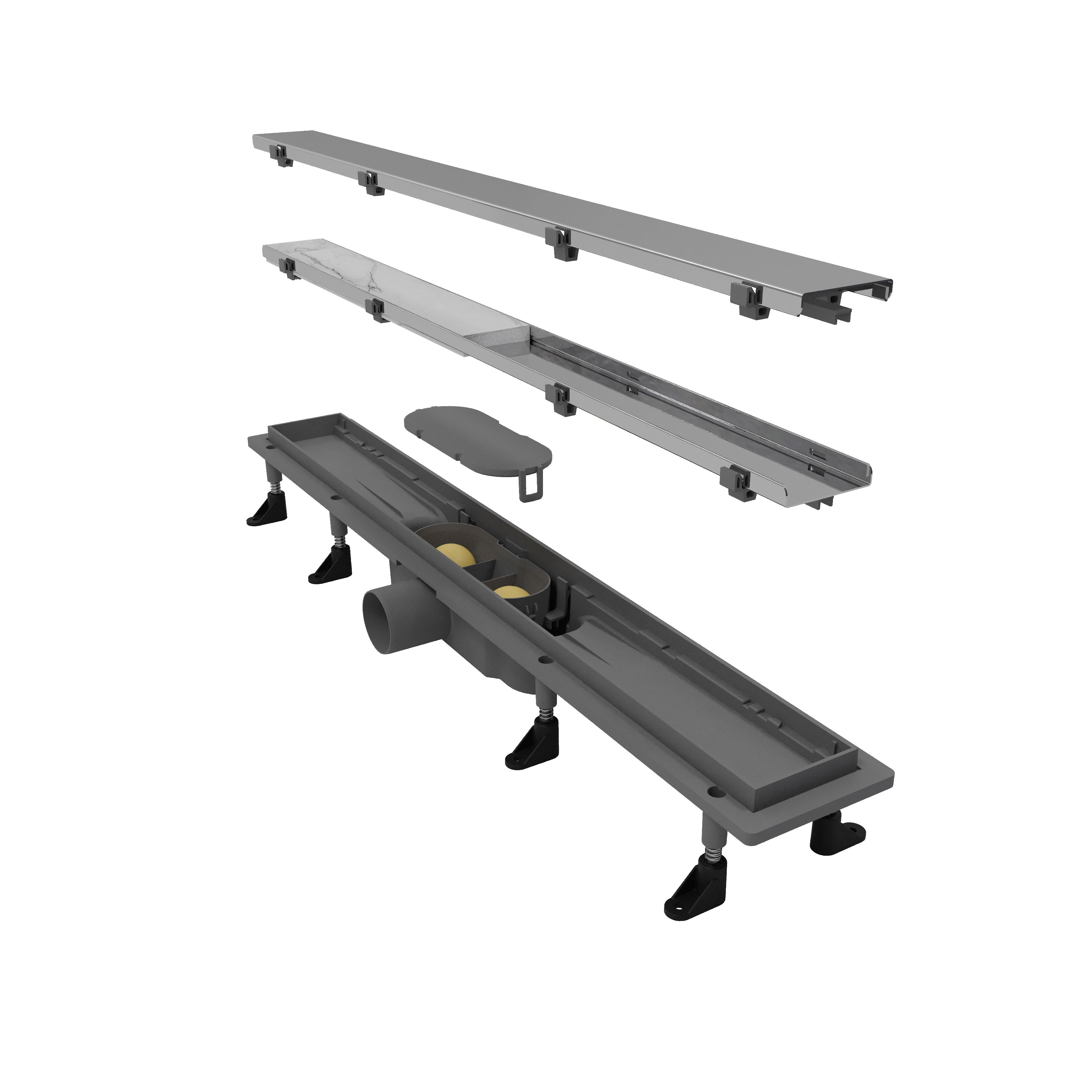 Aqua odpływ liniowy 70 cm z rusztem DUO pod płytkę