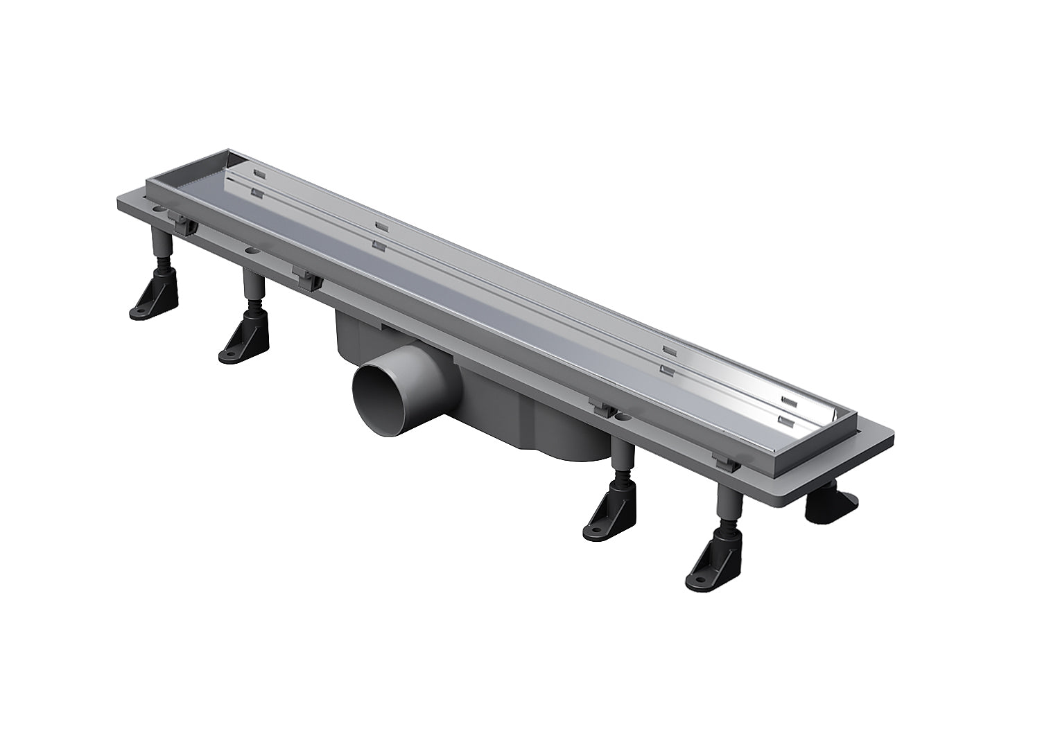 Трап лінійний AQUA 60cм та решіткою DUO під плитку