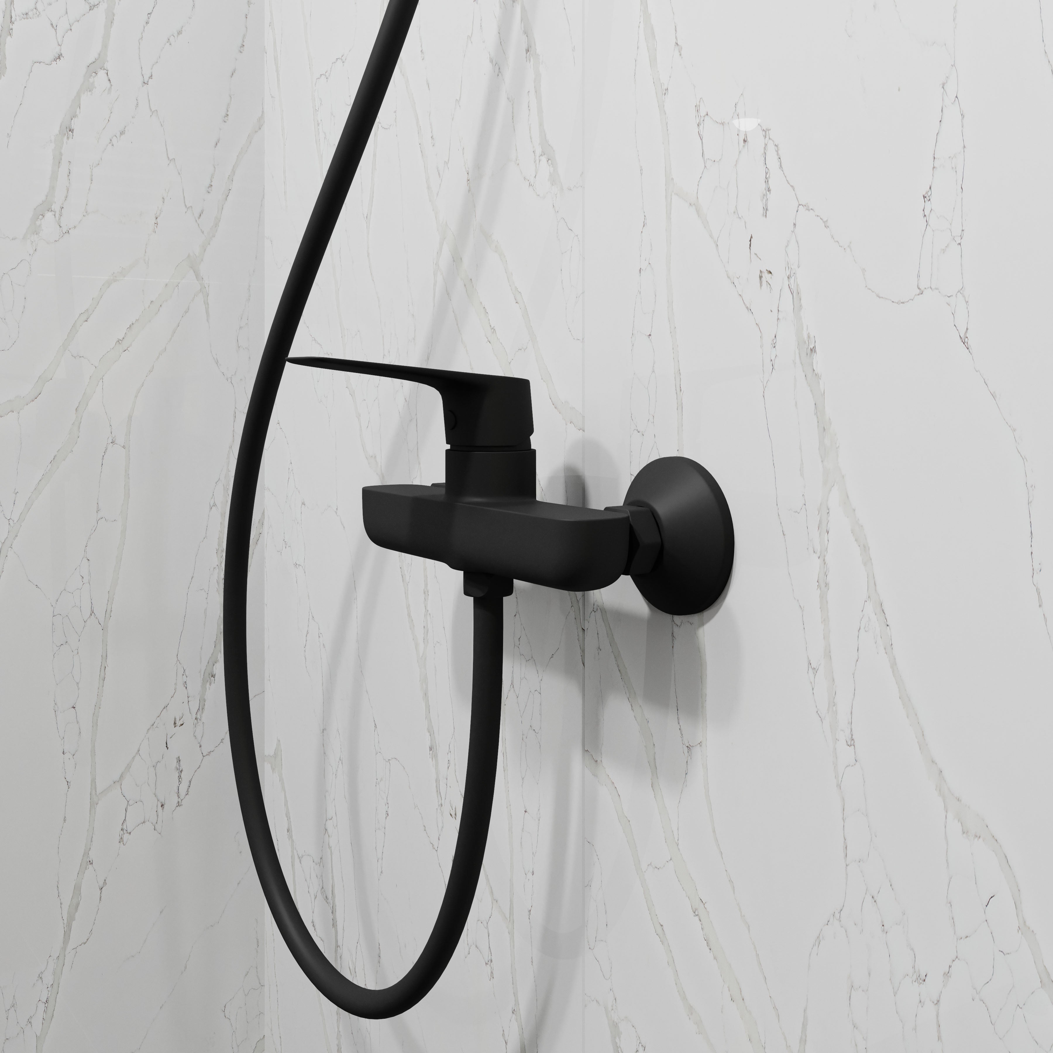 Kvadro Start змішувач для душа, чорний матовий