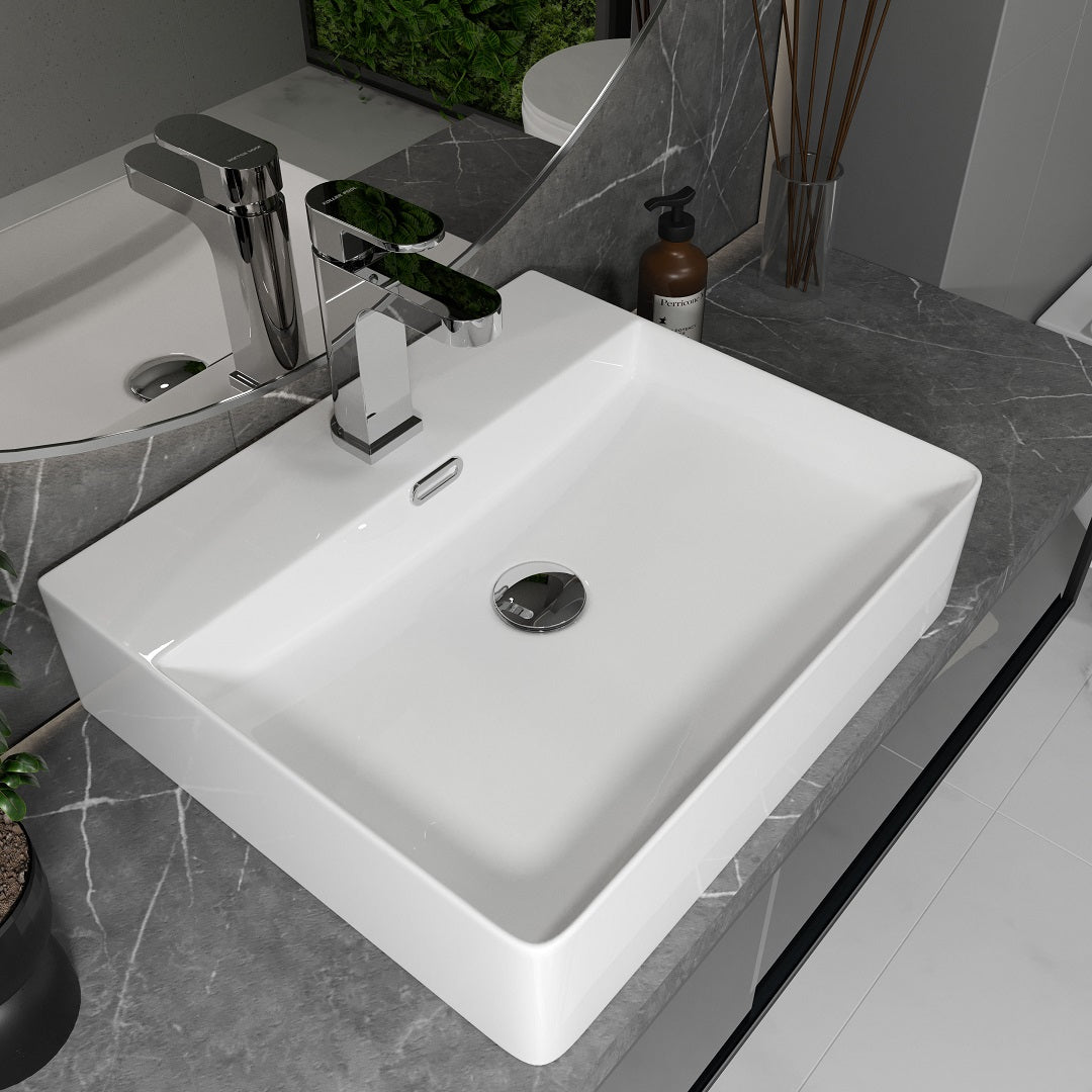 Донний клапан для умивальника click-clack з переливом, хром