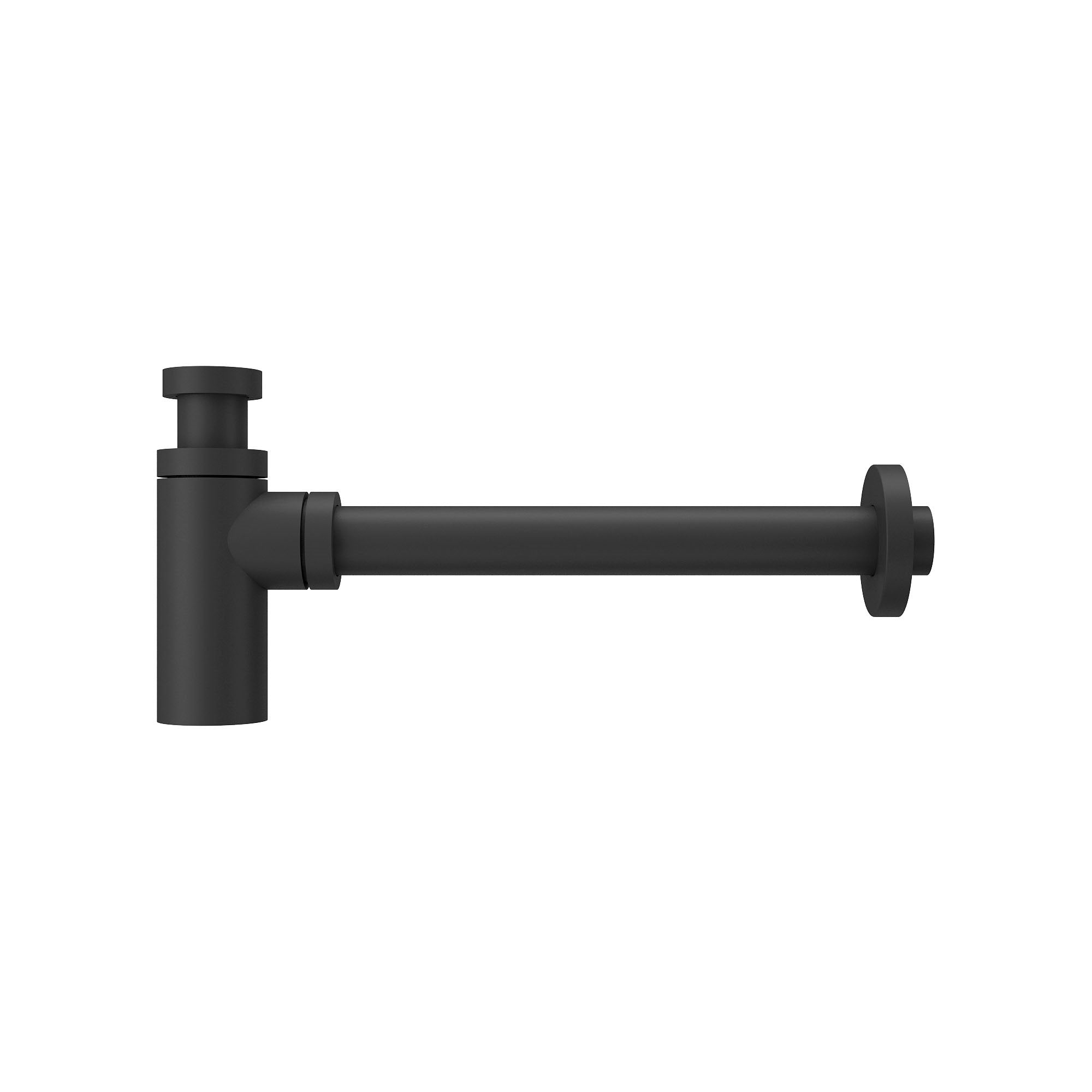 Sifón para lavabo, latón, Ø32 mm, negro