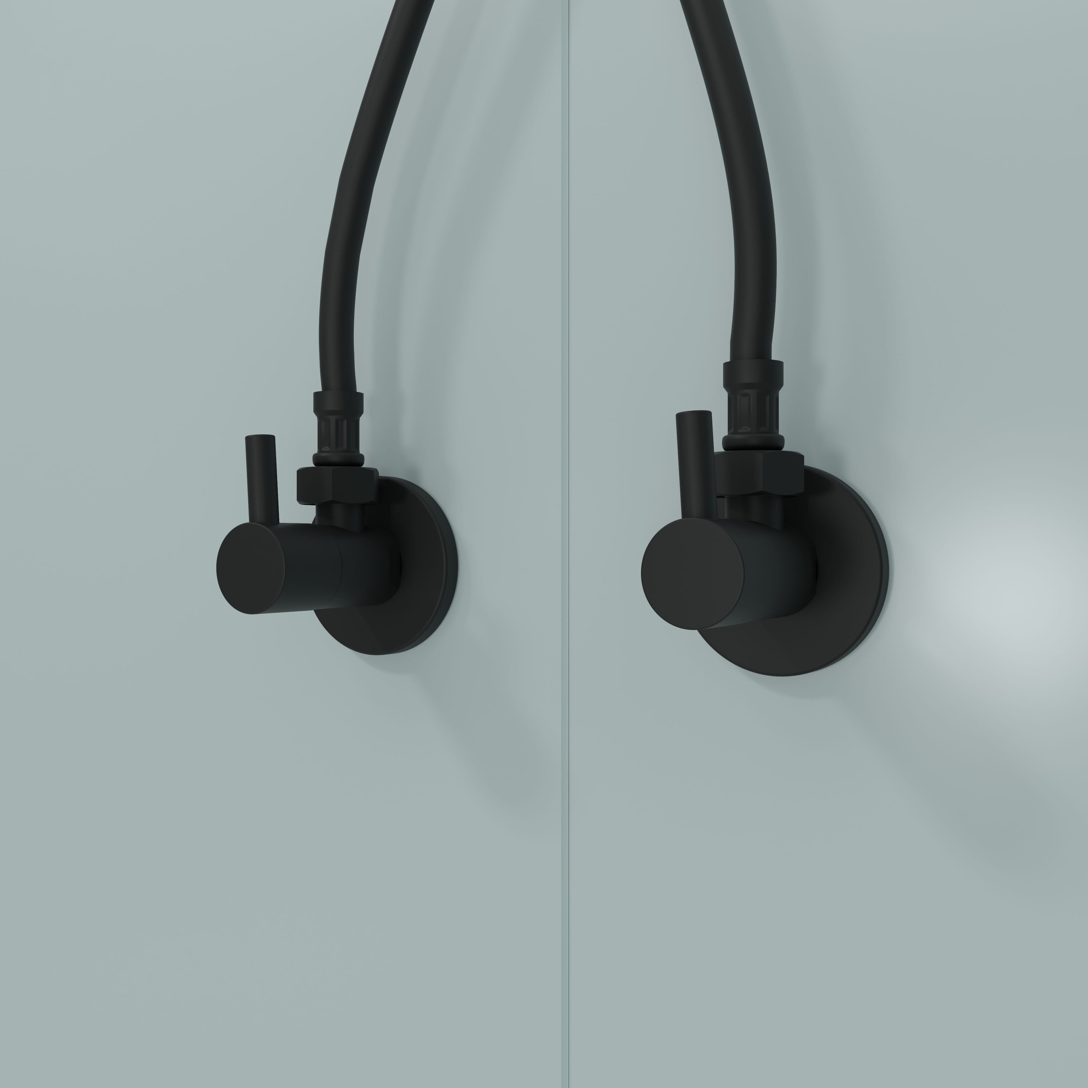 Кутовий вентиль 1/2х3/8 латунь, чорний