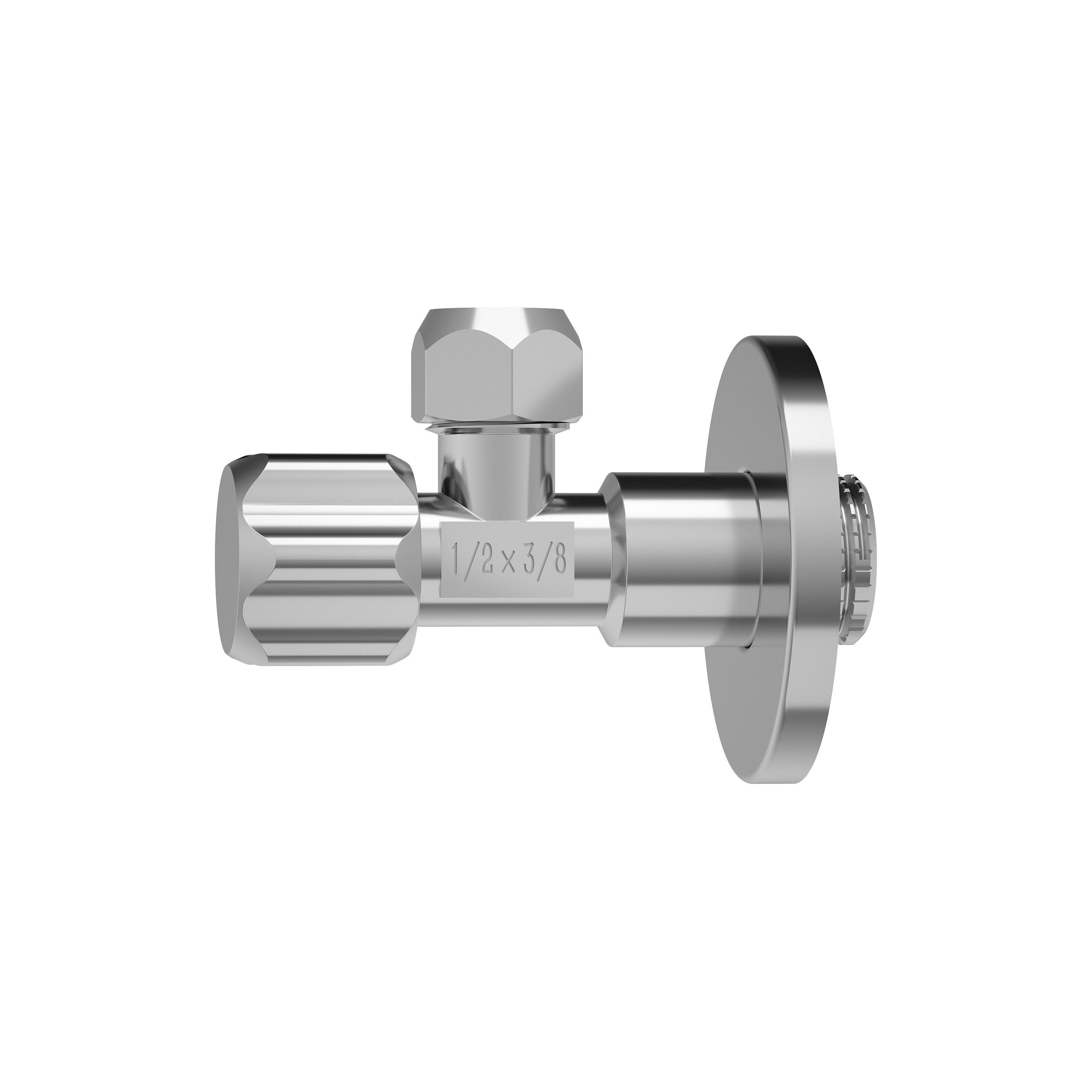 Universelles Eckventil 1/2"x3/8", Messing, Chrom