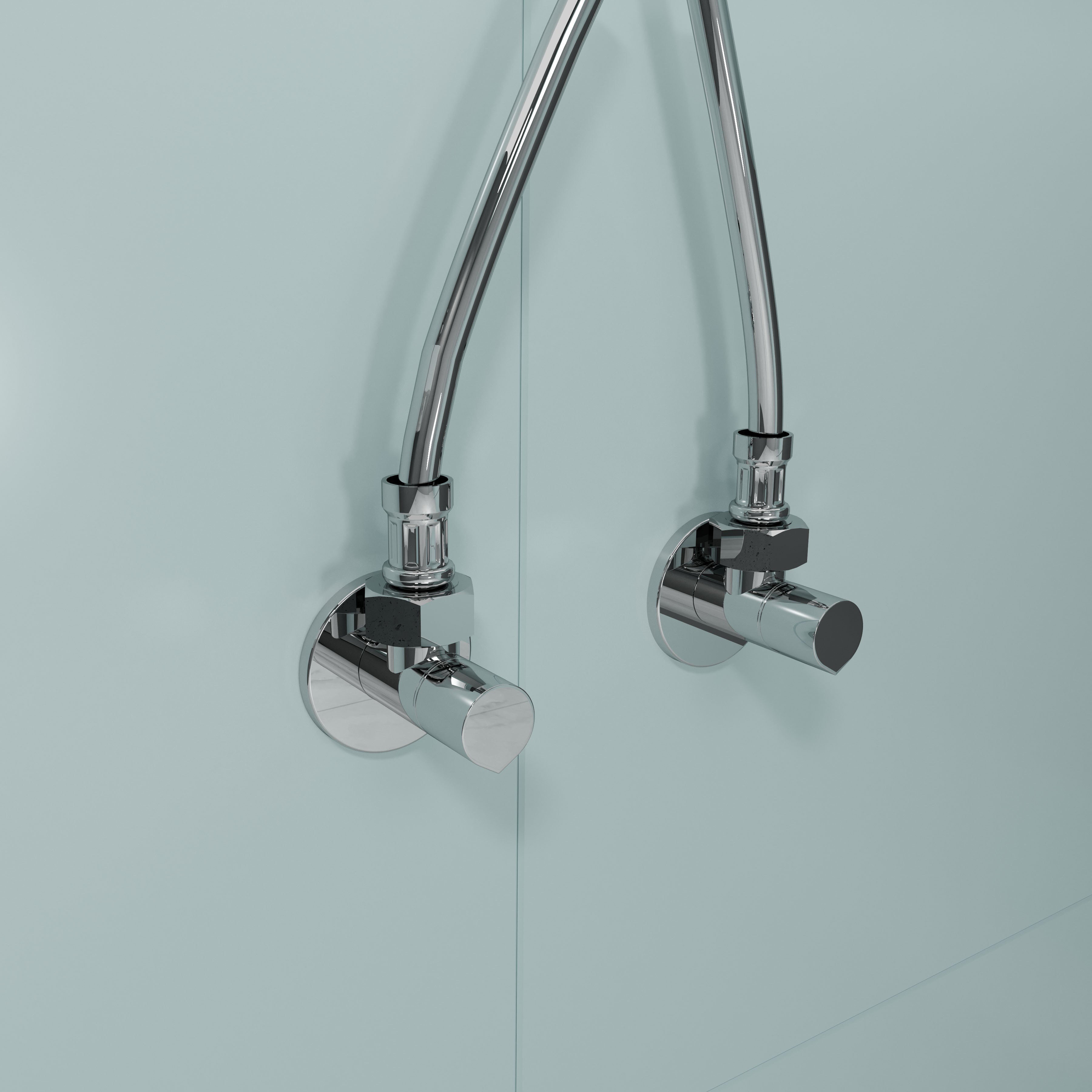 Кутовий вентиль 1/2х3/4 латунь, хром