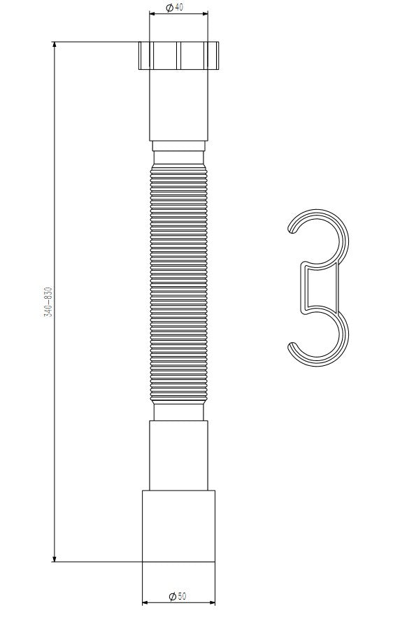 Conexión flexible 50x40