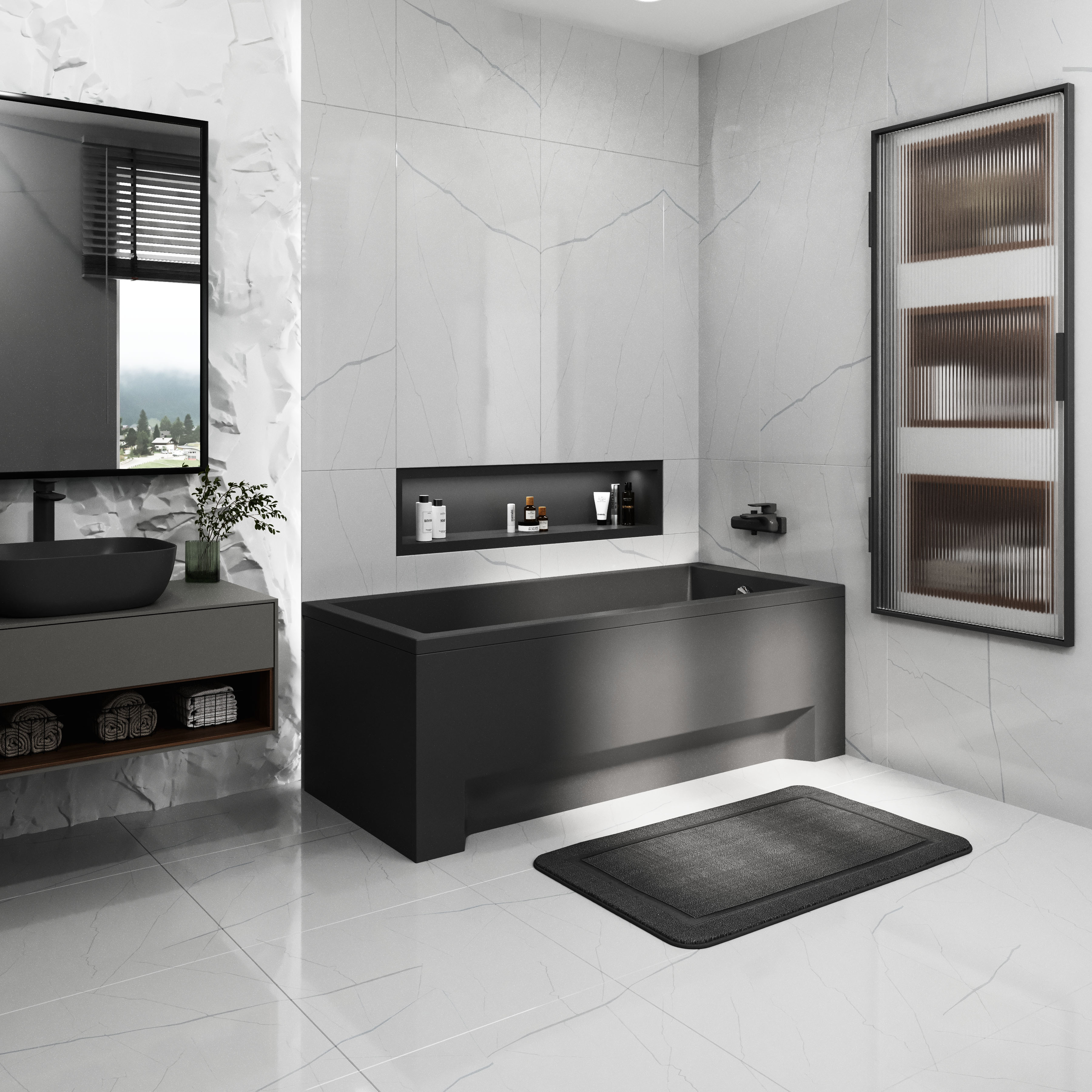 Bathtub Neon 170x75 matt black