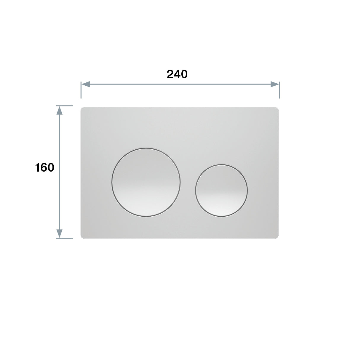 Round Pro New Placa de accionamiento blanco