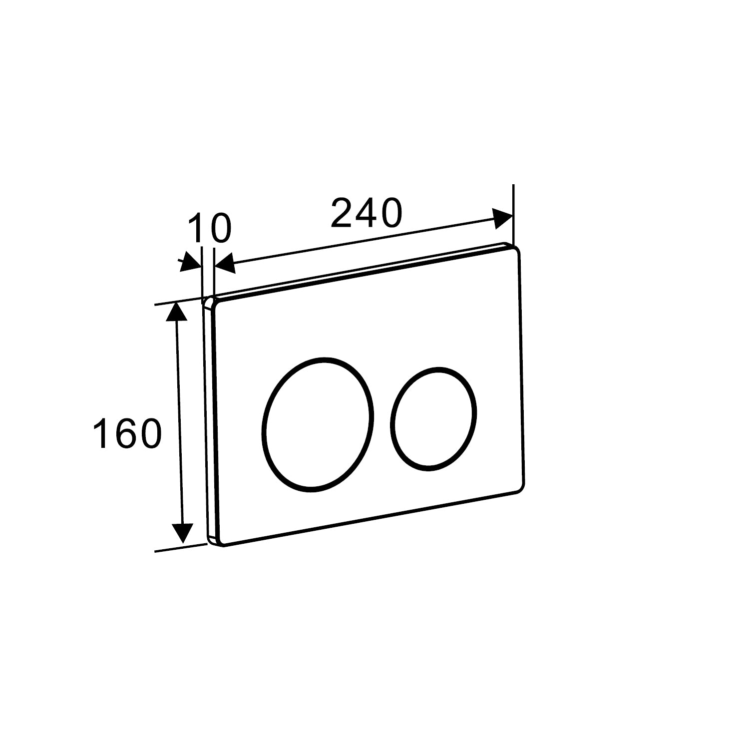 Round Pro New Placa de accionamiento blanco