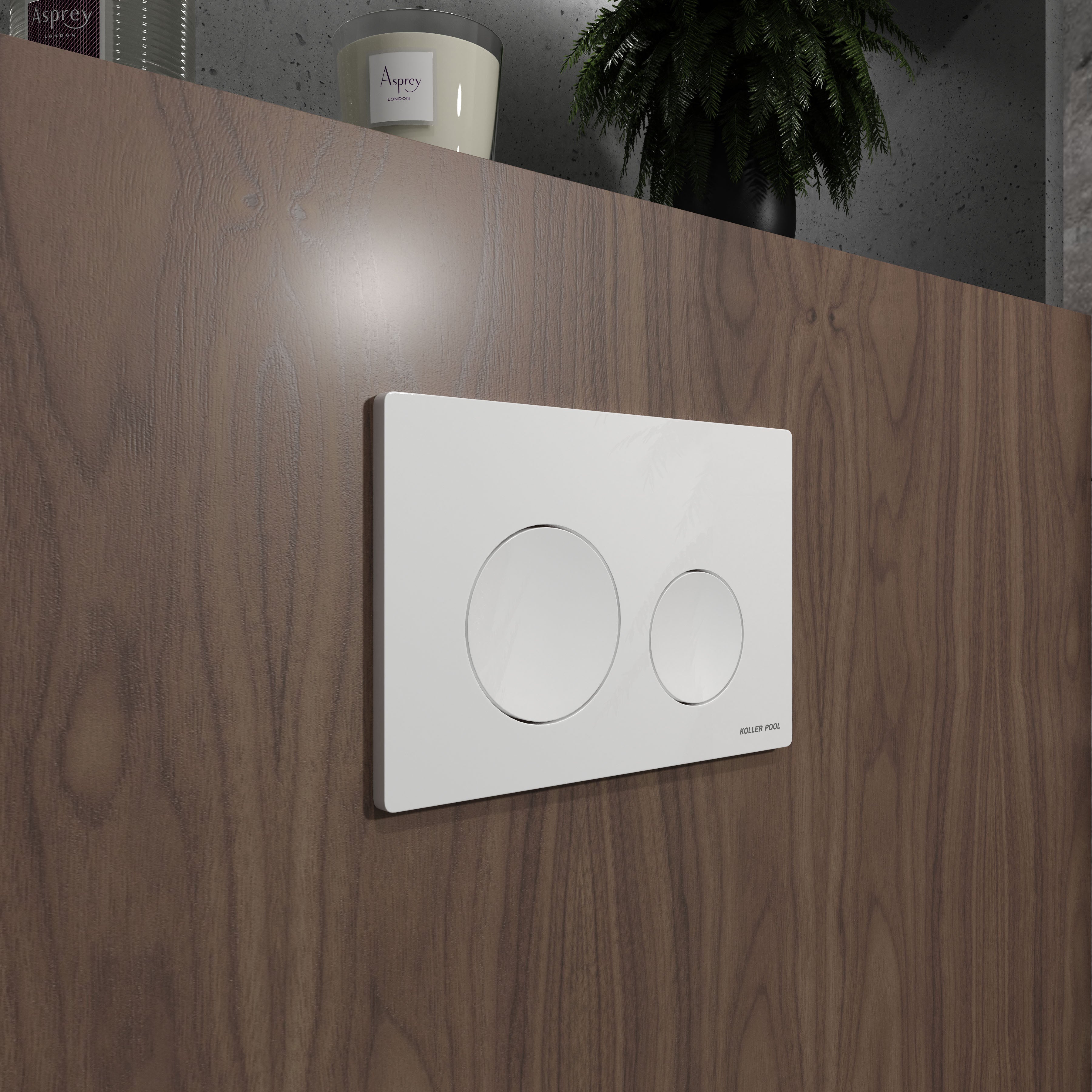 Round Pro New Placa de accionamiento blanco