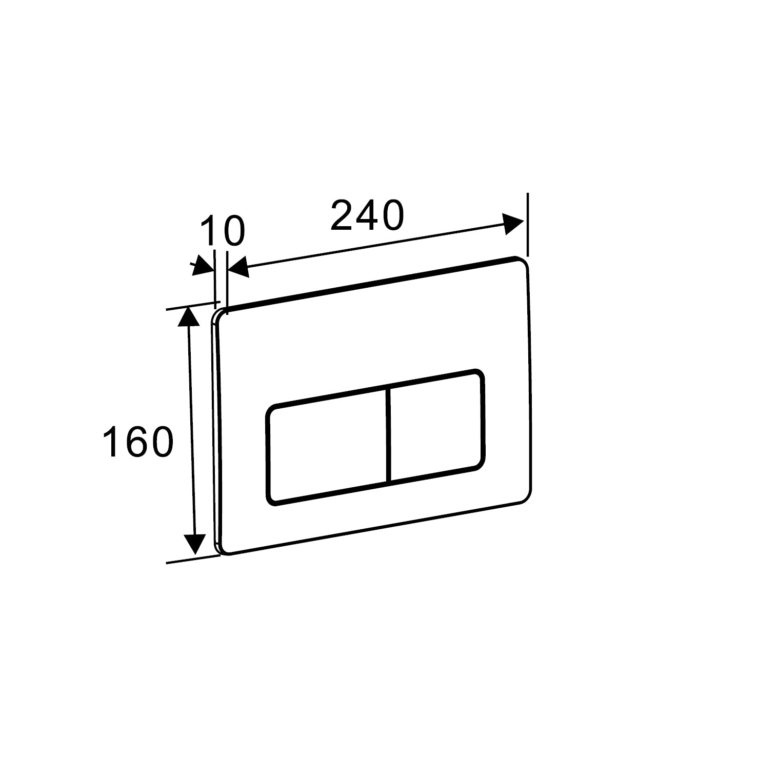Kvadro Pro New Betätigungsplatte Weiß