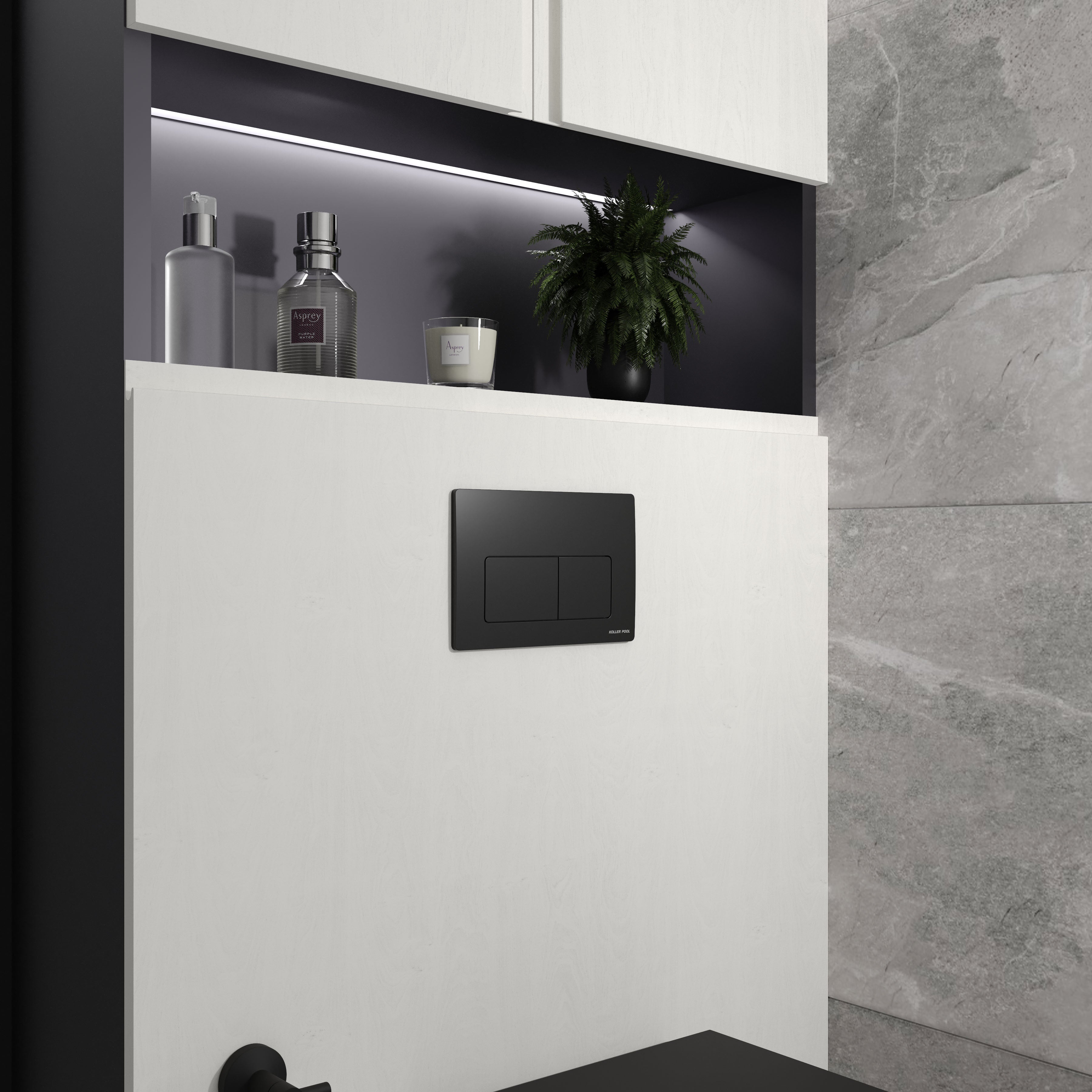 Kvadro Pro New przycisk spłukujący czarny