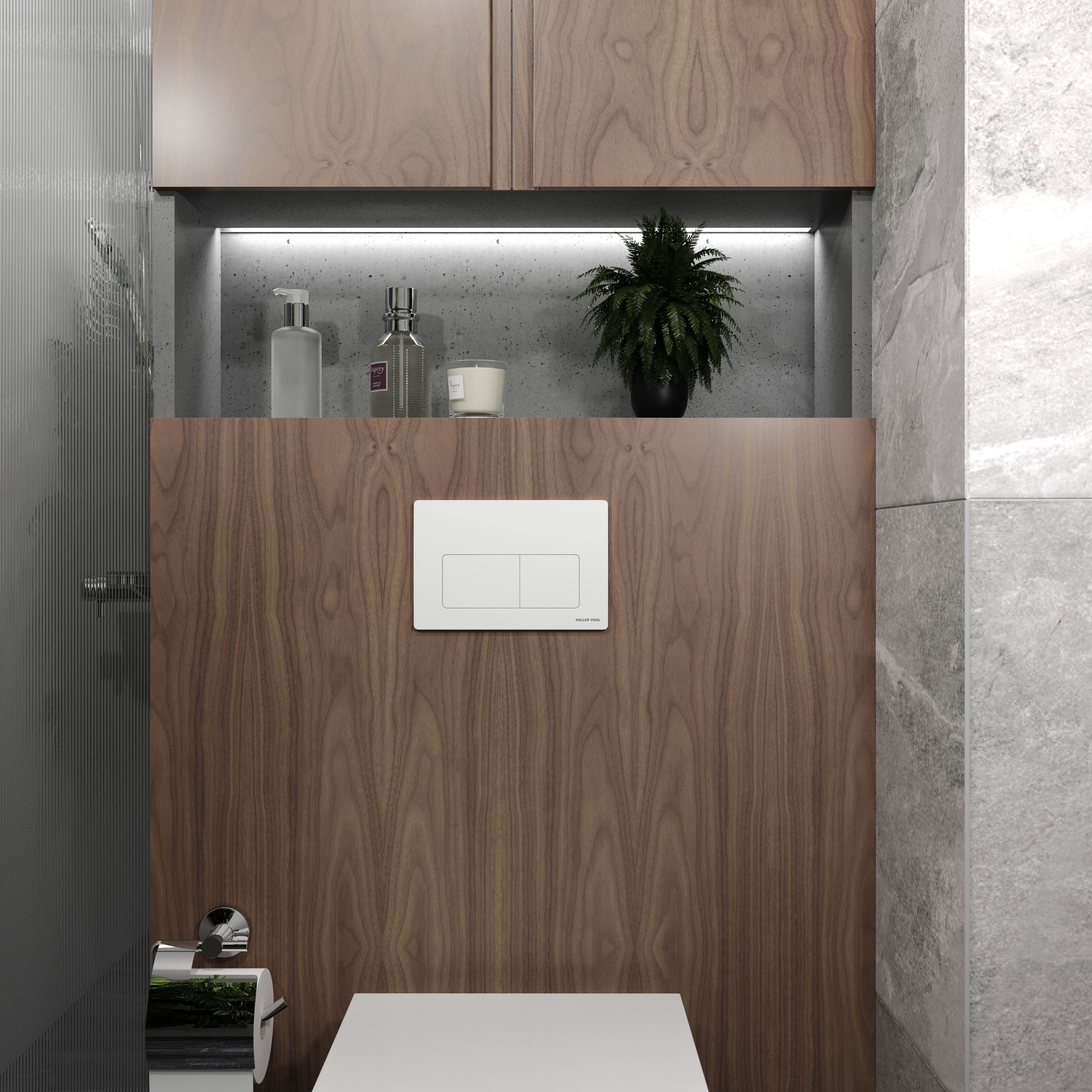 Kvadro Pro New Betätigungsplatte Weiß