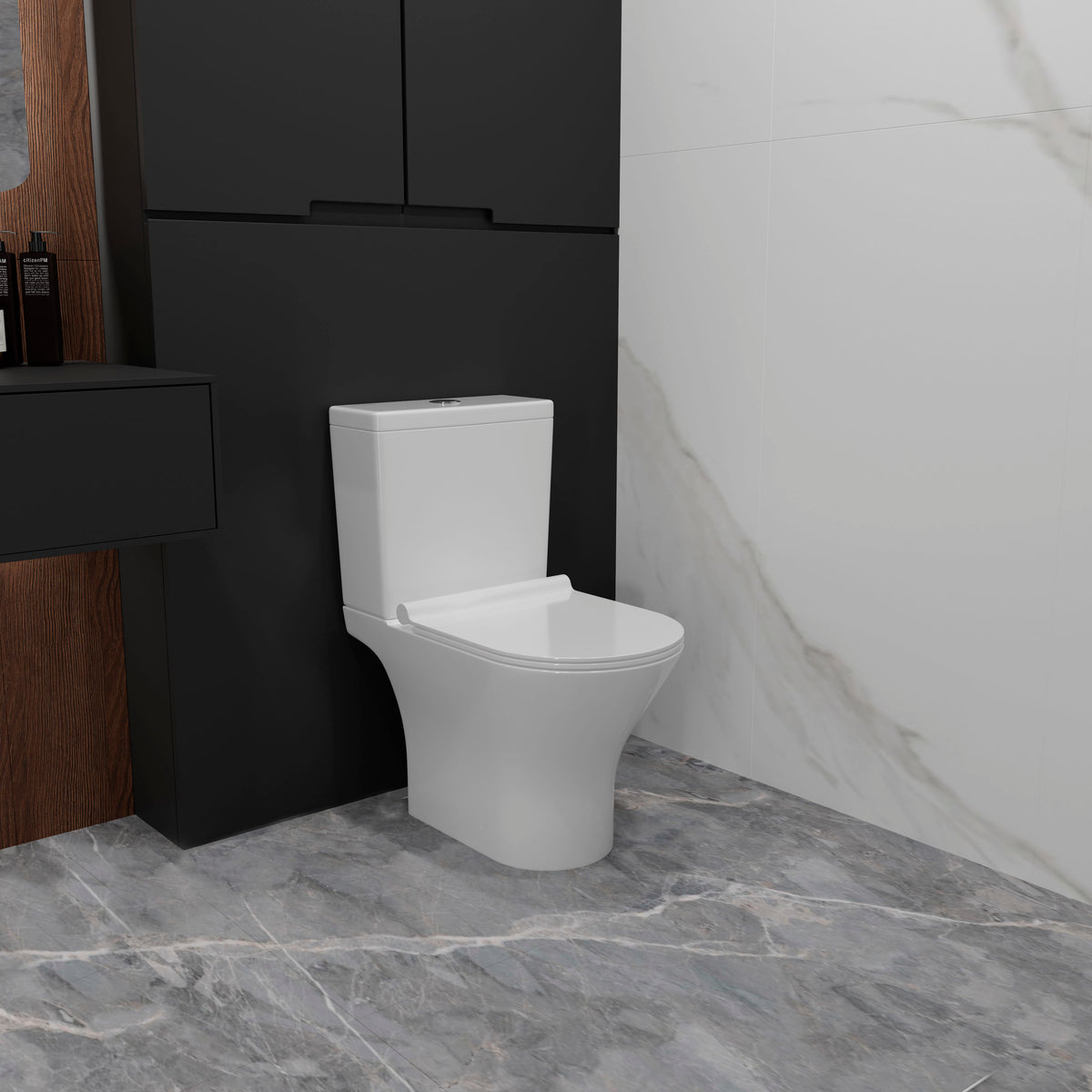 Edge New Compact: floor-standing toilet with Soft-close seat + cistern (PRO)