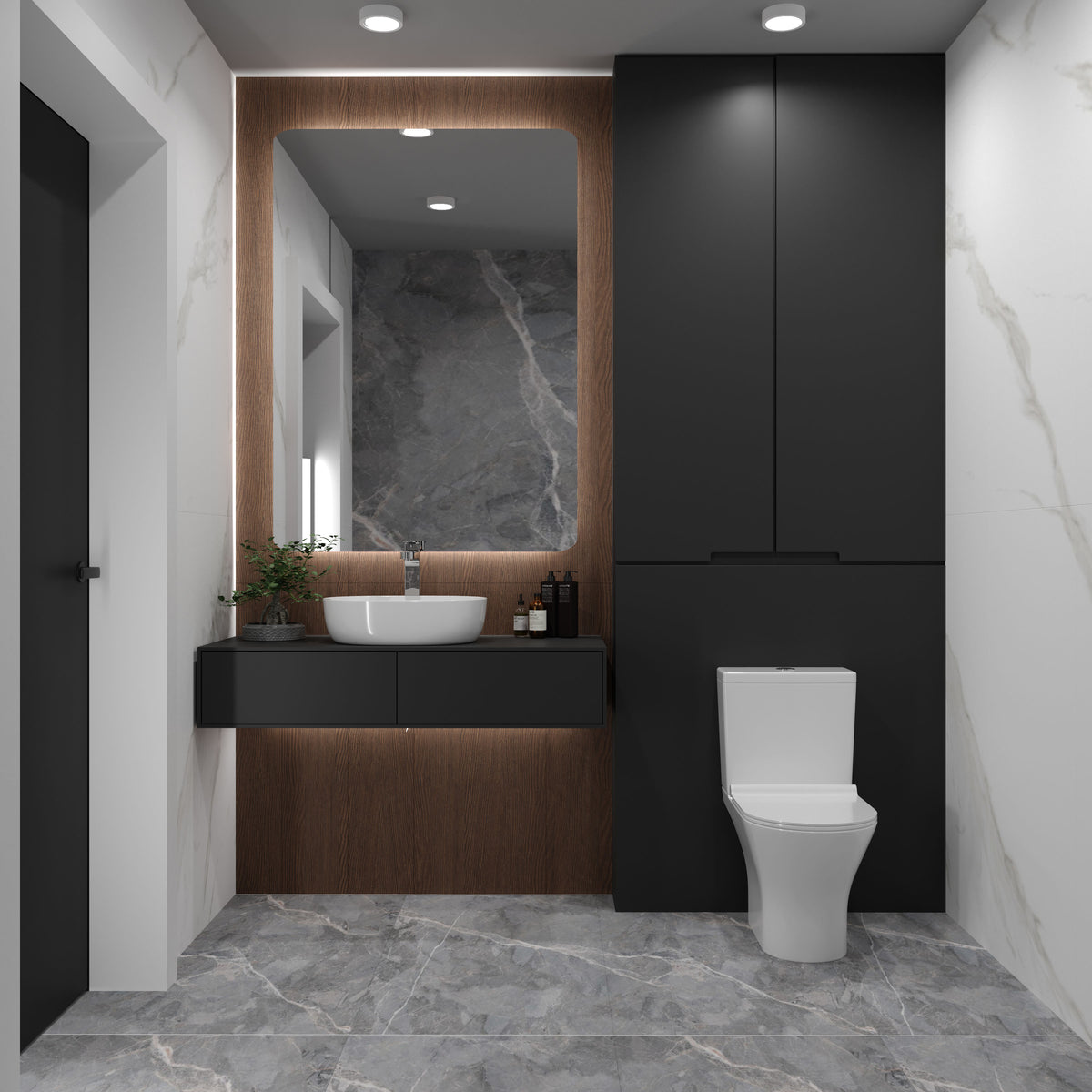 Edge New Compact: floor-standing toilet with Soft-close seat + cistern (PRO)