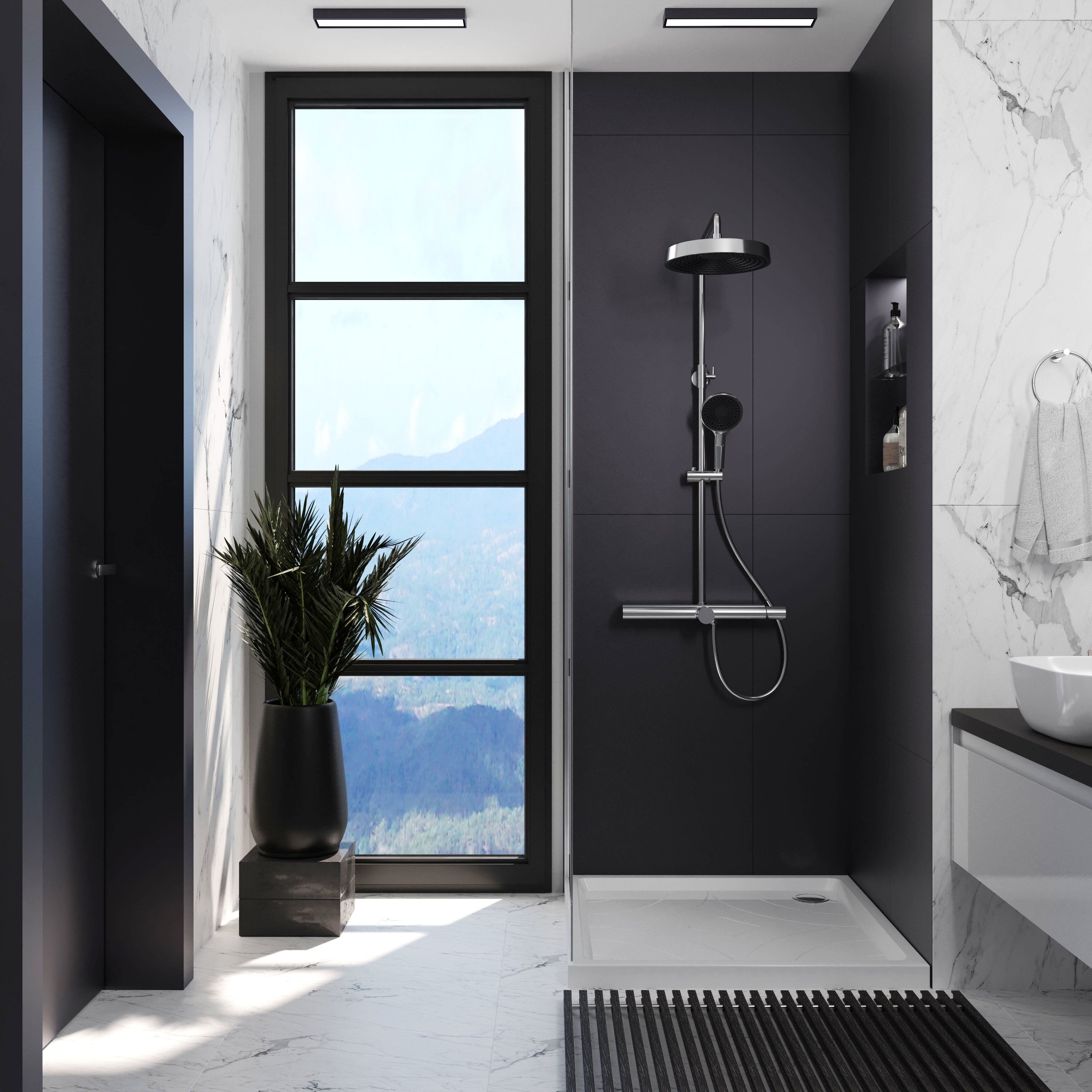 Orion PRO душова система з термостатом, хром