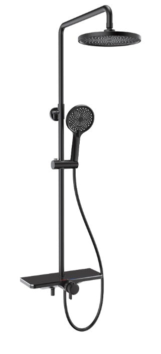 Trend New shower system with thermostat, matt black