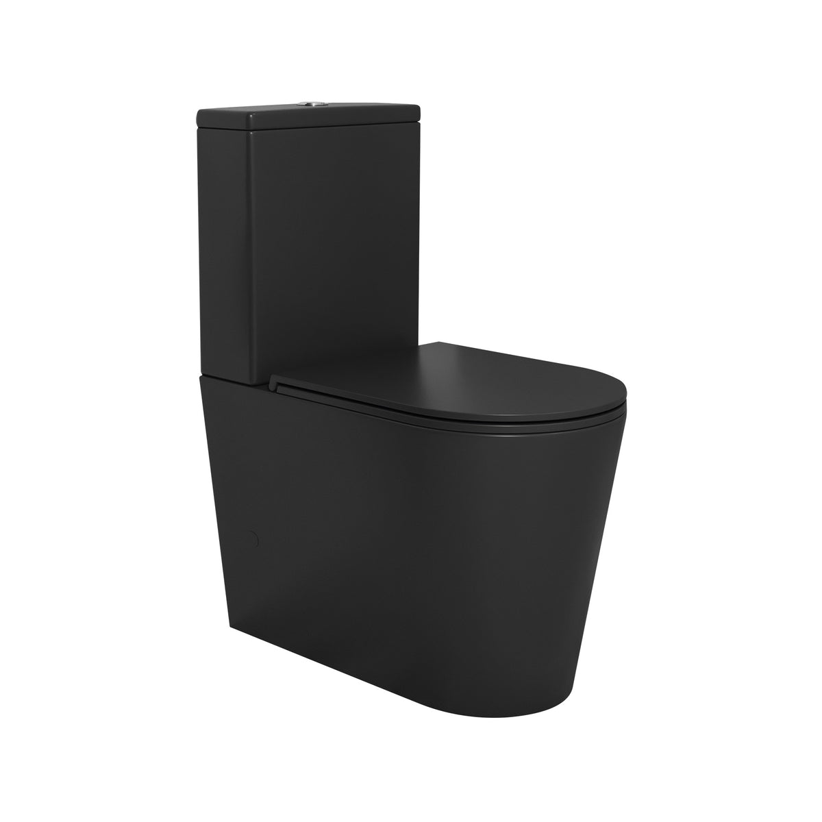 Grace Compacto: inodoro de pie con asiento Soft-close + cisterna, negro mate