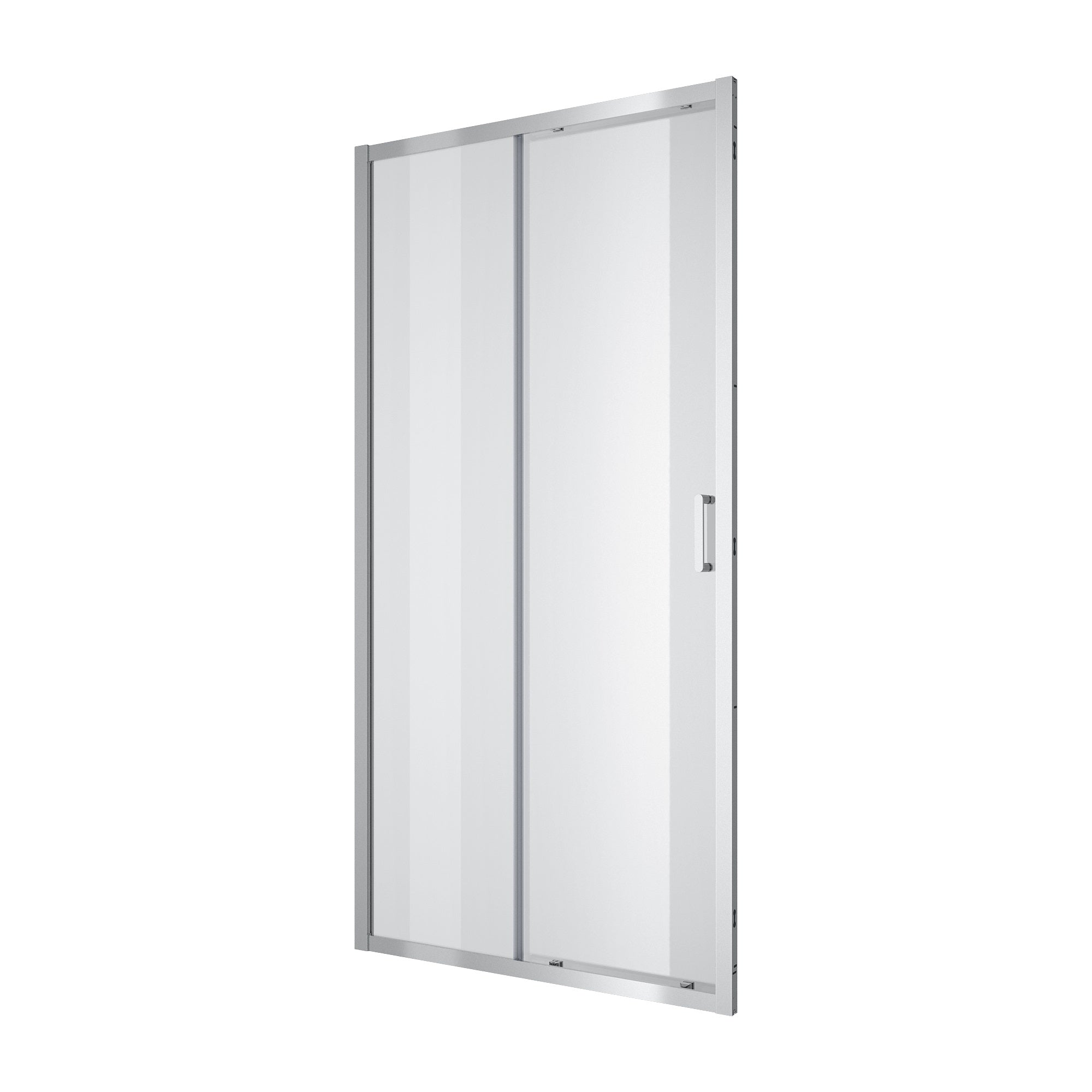 Душові двері розсувні, двоелементні Line Pro 1000мм, хром, скло 6мм прозоре