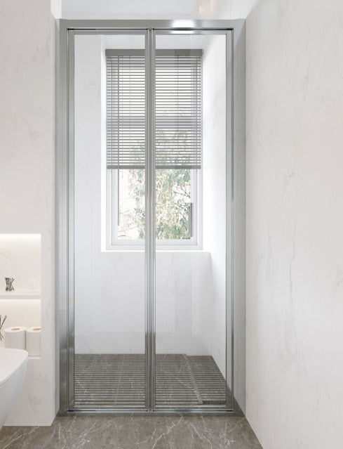 Sprchové dveře dvoudílné, Line Pro 900mm, chrom, sklo 6mm clear