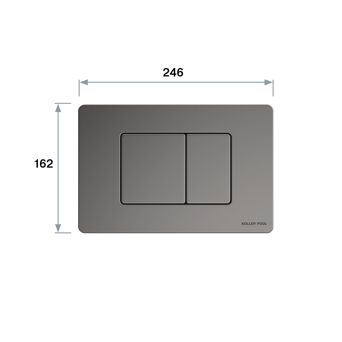 Cube M Betätigungsplatte Polished Aluminum